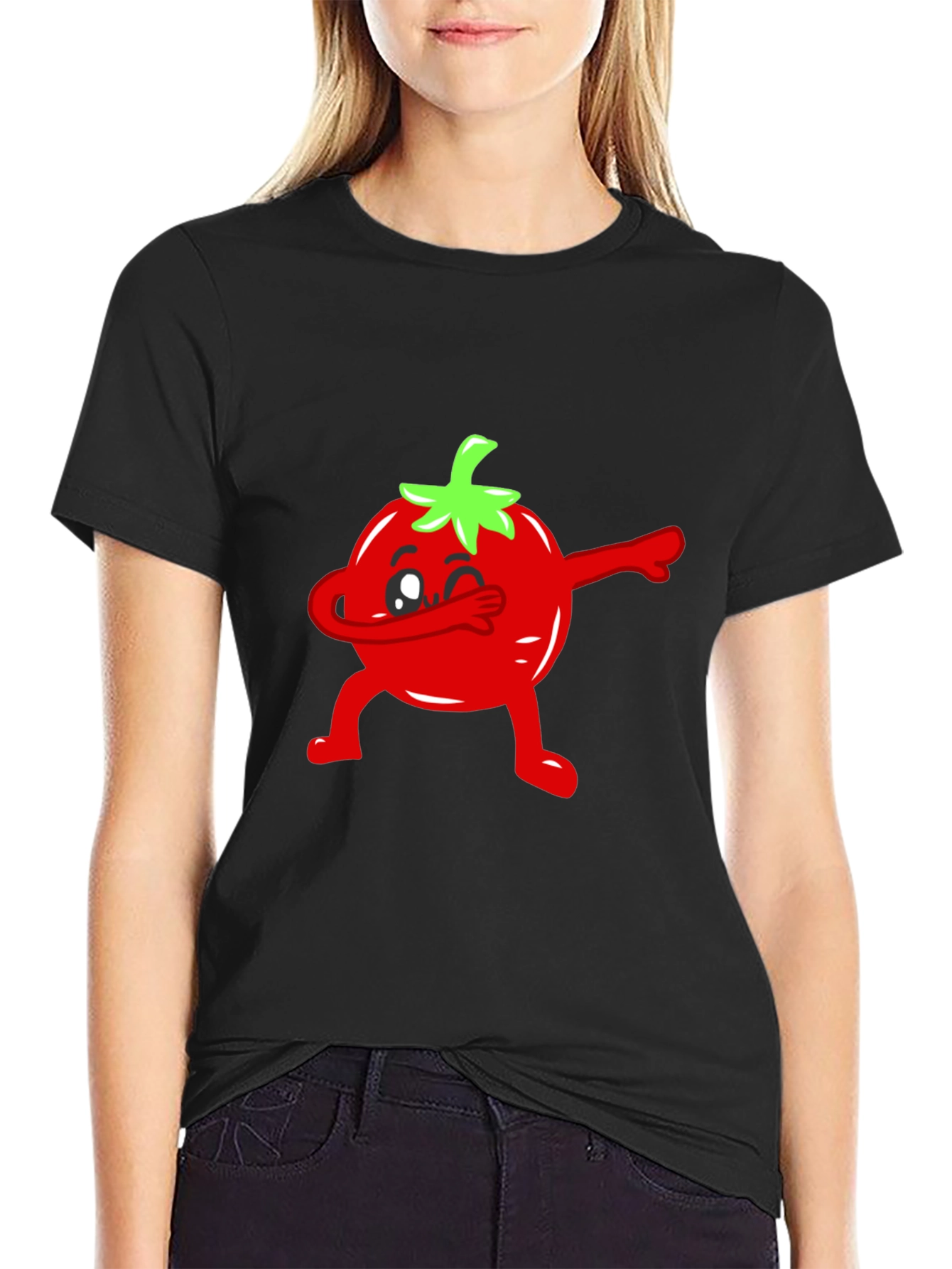 Dabbing Tomato Graphic Tee - Funny Food T-Shirt