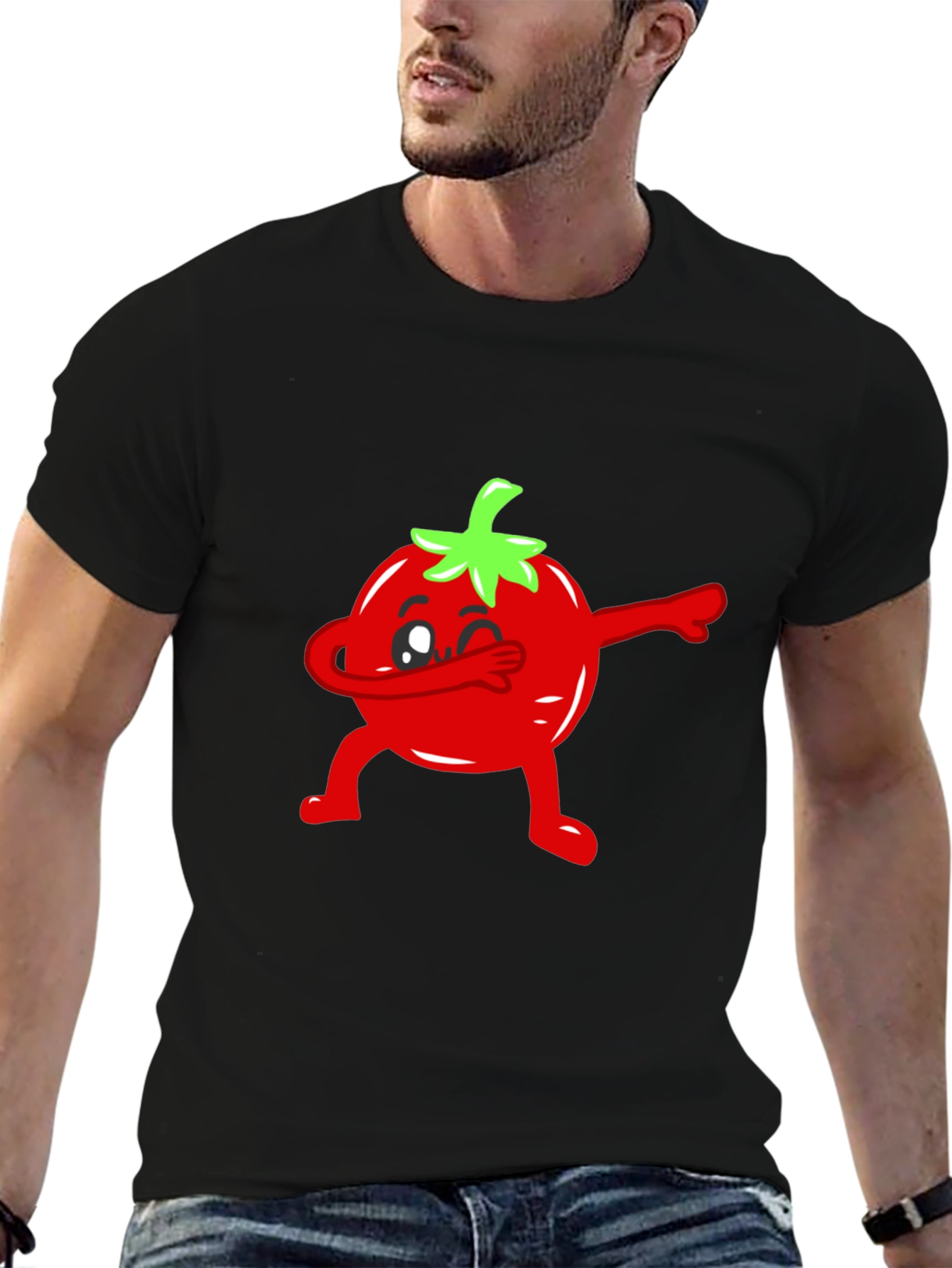 Dabbing Tomato Graphic Tee - Funny Food T-Shirt