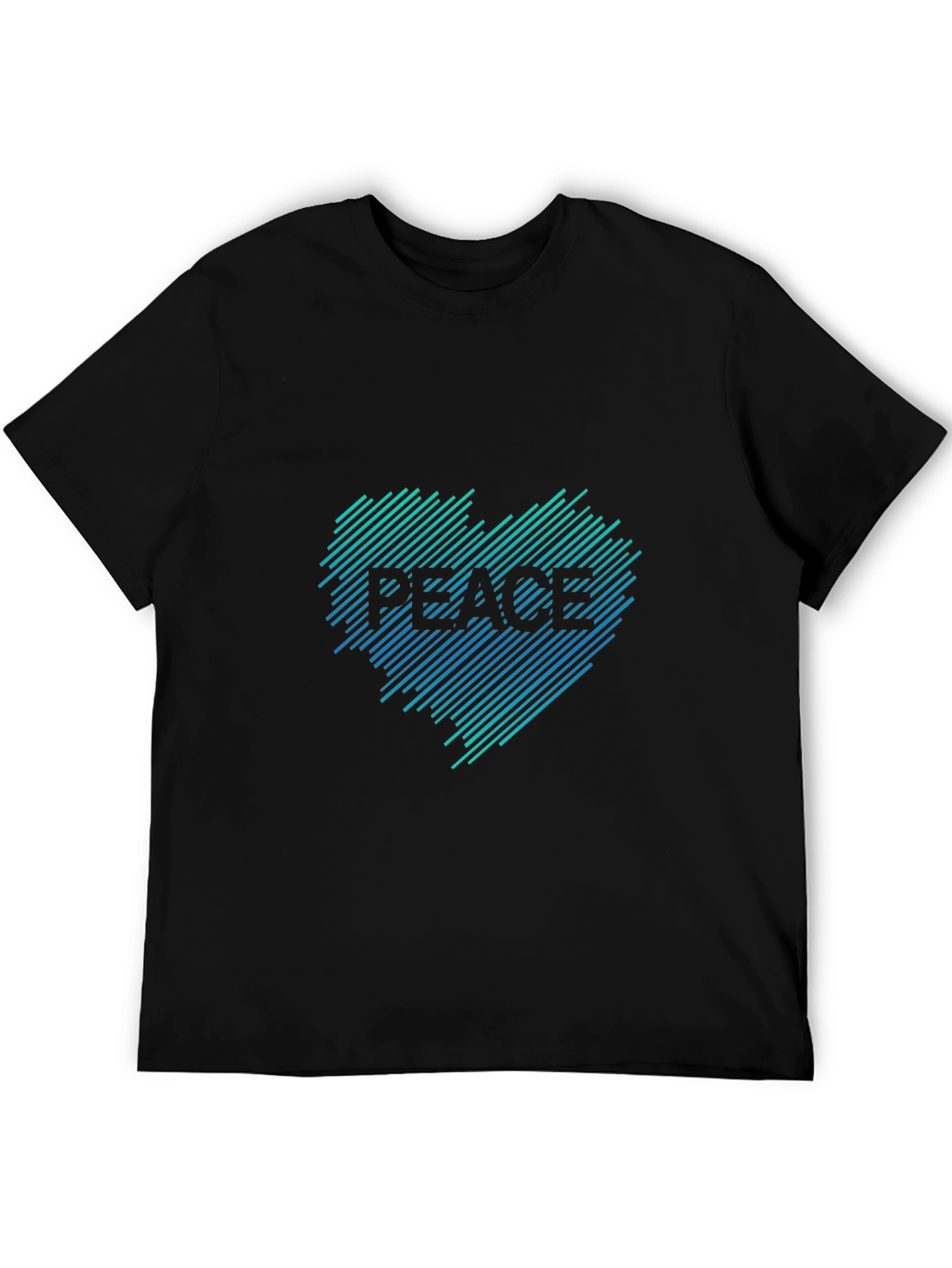 Peace T-Shirt: Gradient Heart Graphic Tee
