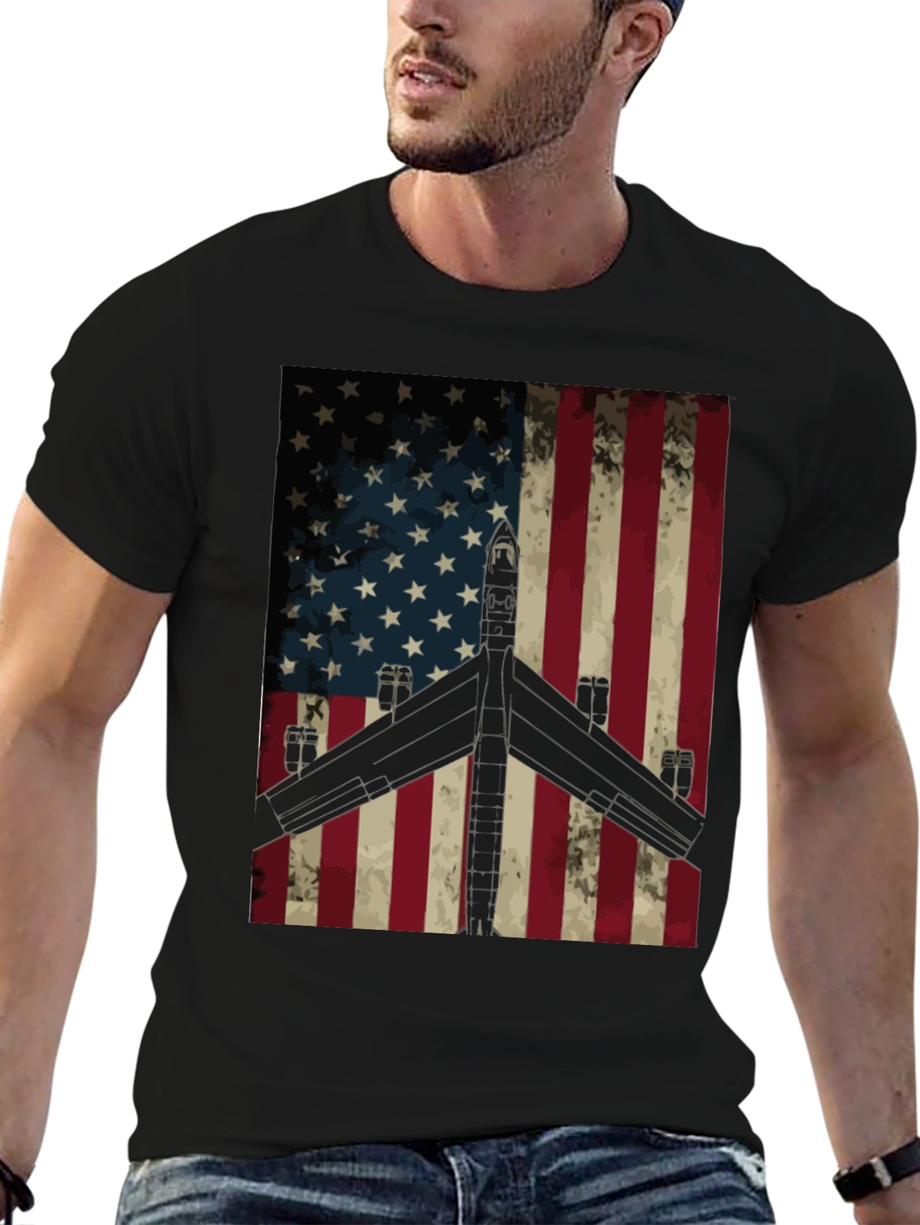American Flag Airplane T-Shirt