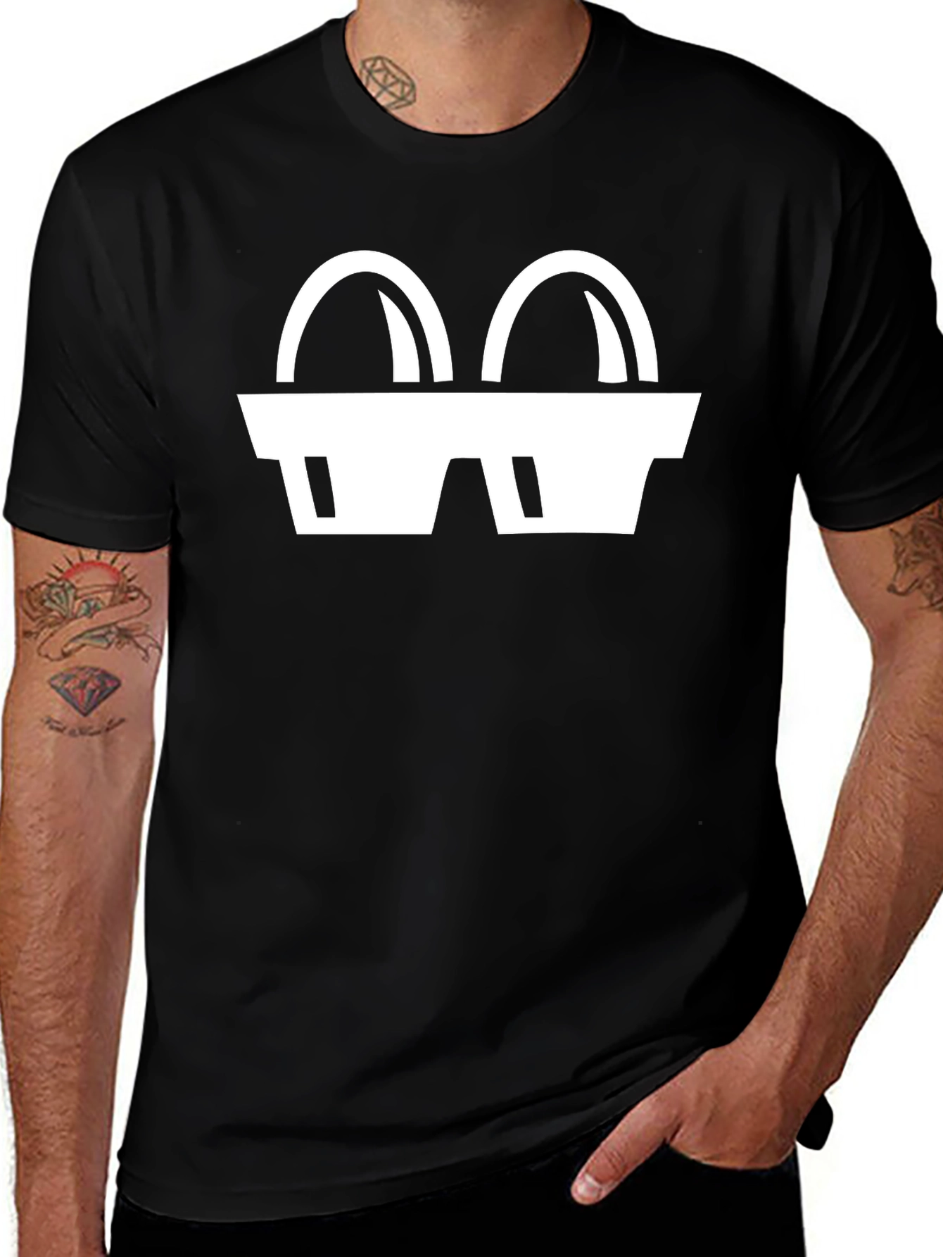 Funny Egg Carton Graphic T-Shirt