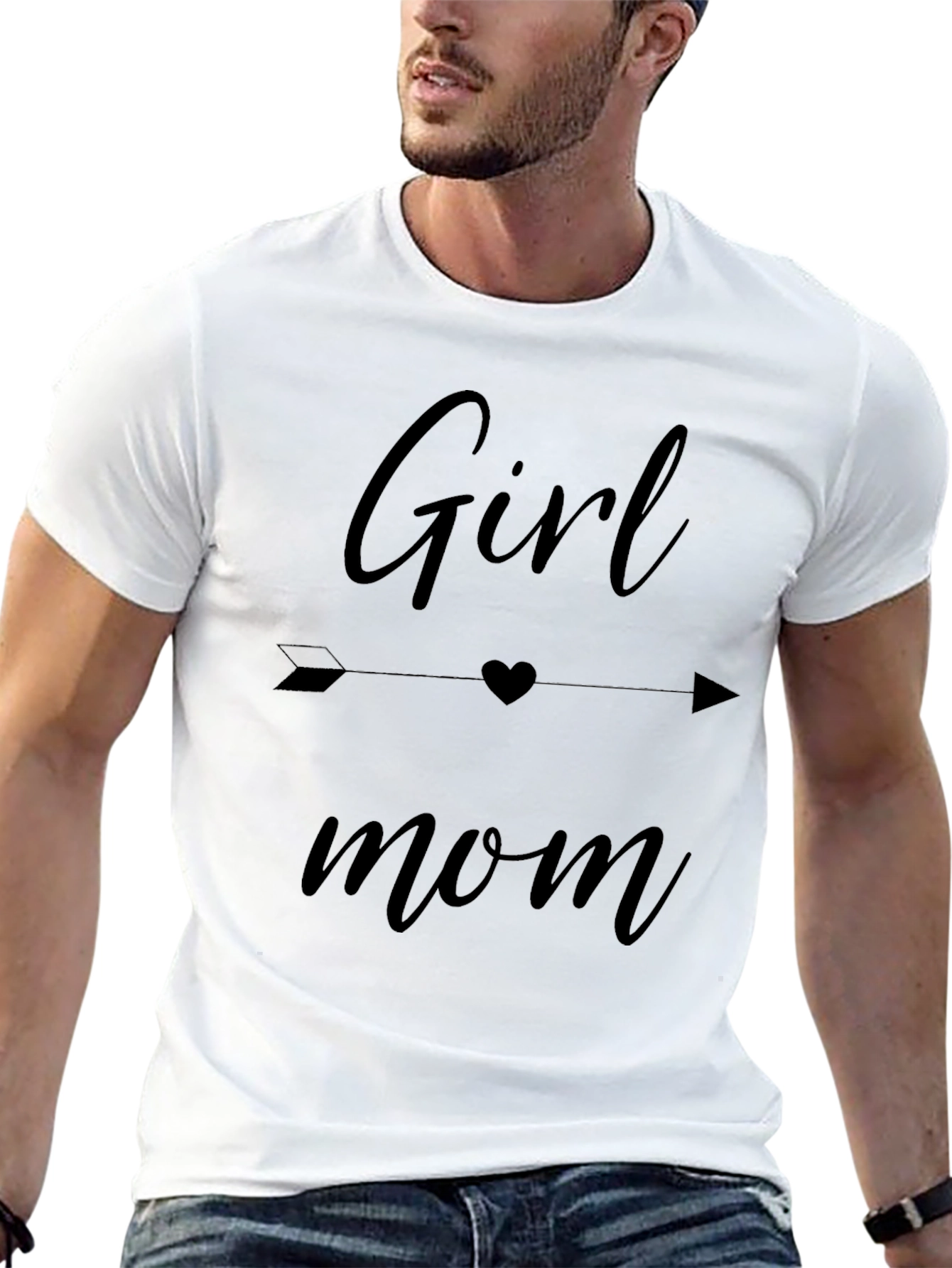 Girl Mom Arrow Heart Graphic Tee