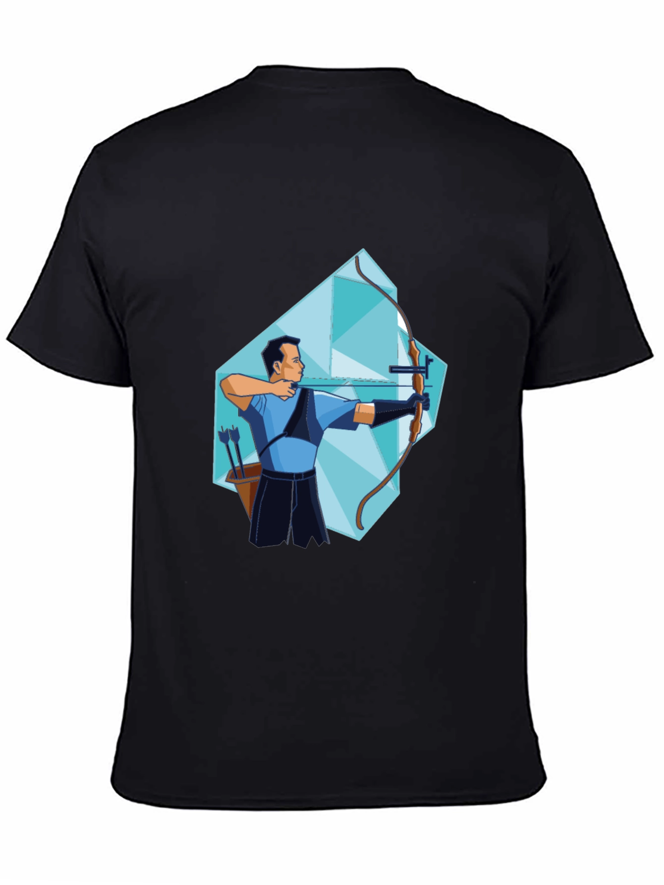 Archer Graphic Tee - Stylish Sporty Black T-Shirt