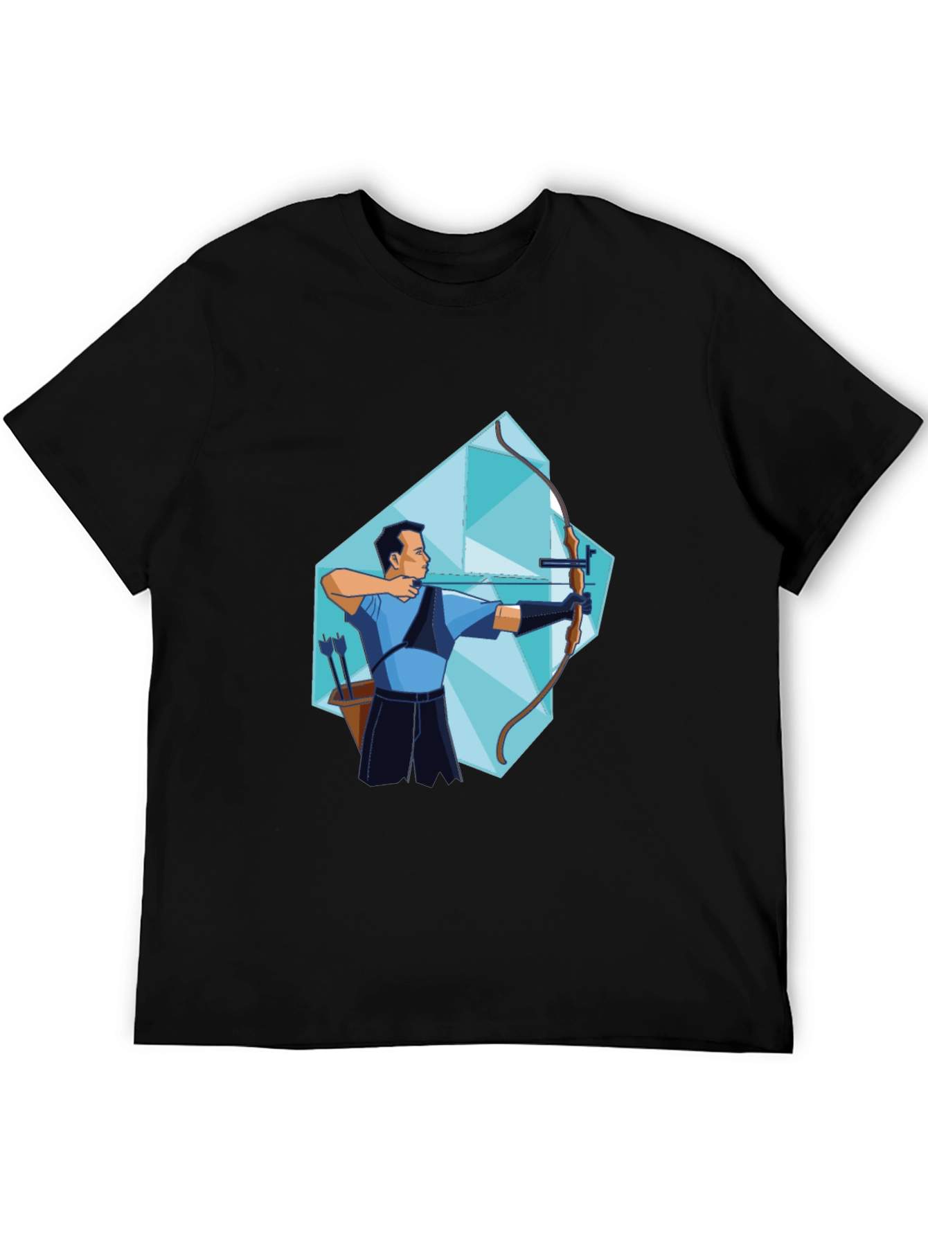 Archer Graphic Tee - Stylish Sporty Black T-Shirt