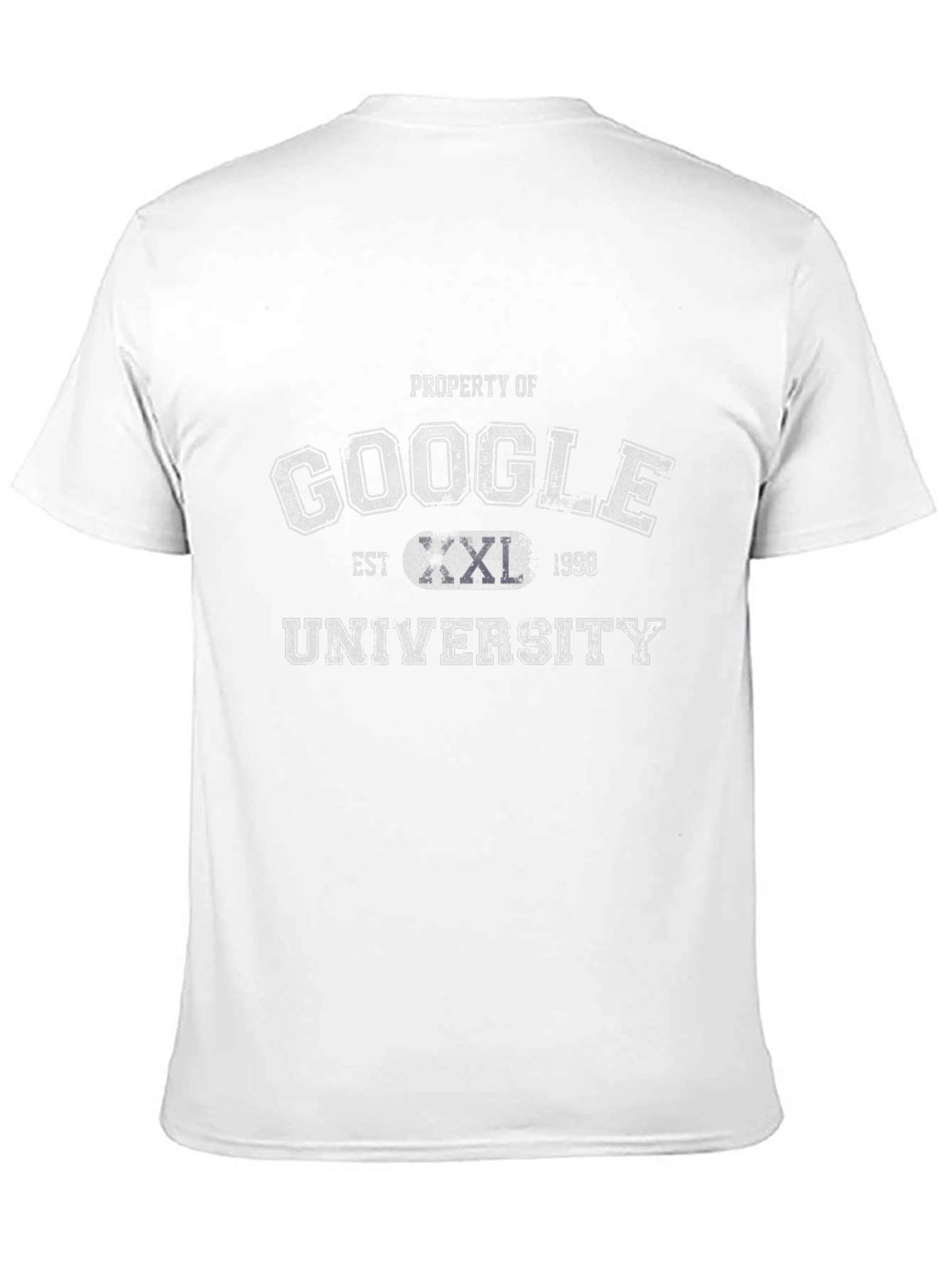 Google University Distressed Graphic T-Shirt