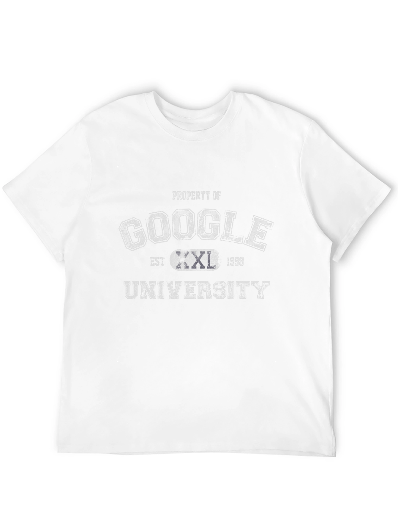 Google University Distressed Graphic T-Shirt