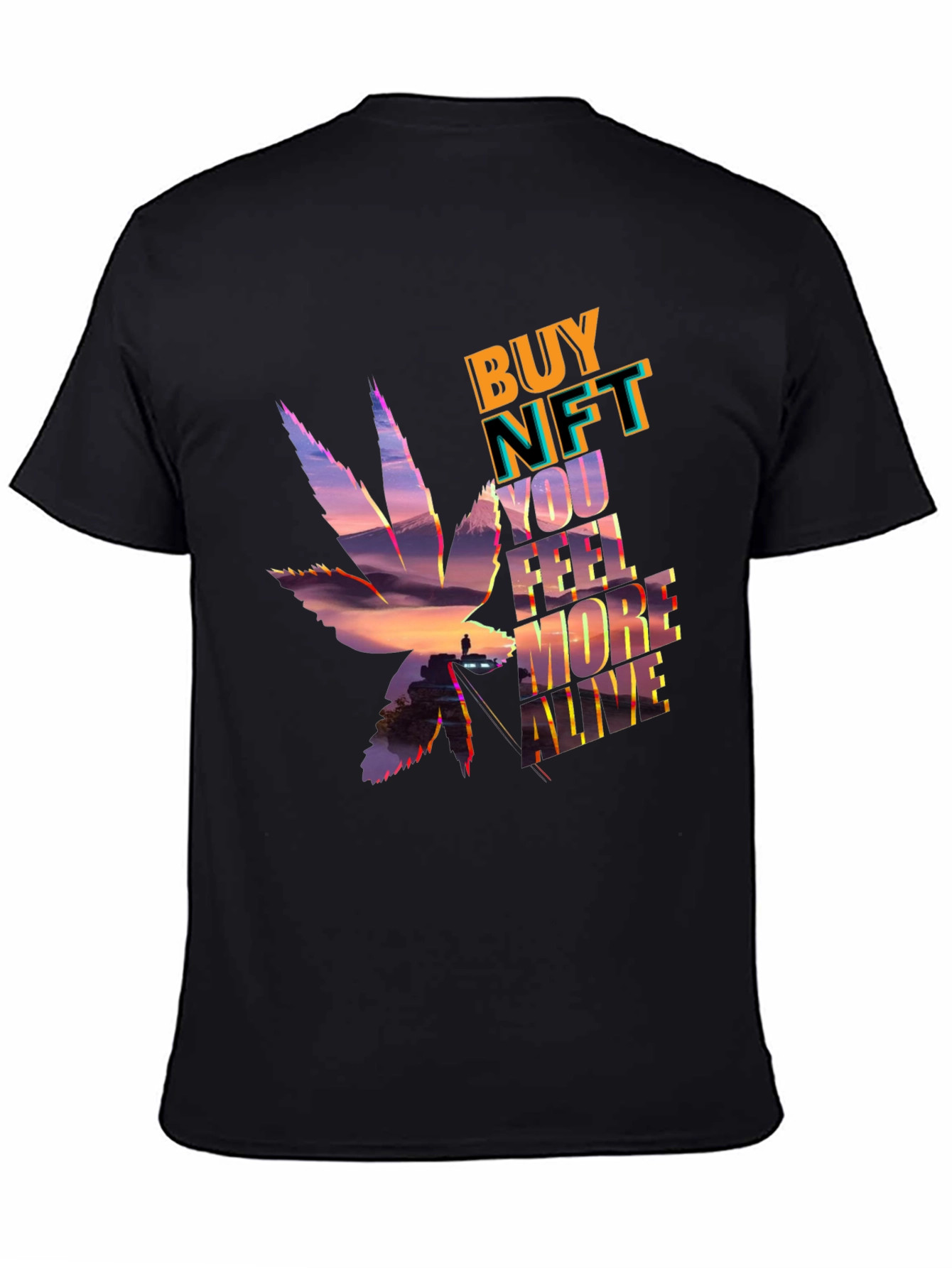 Buy NFT Feel More Alive Black Graphic T-Shirt
