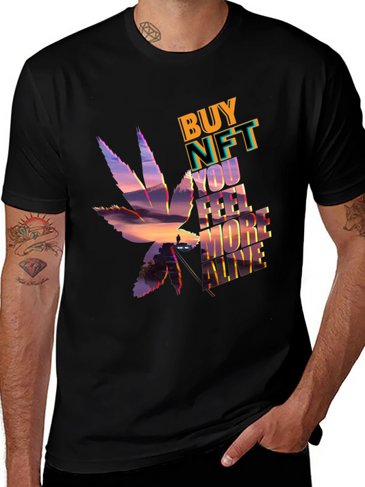 Buy NFT Feel More Alive Black Graphic T-Shirt