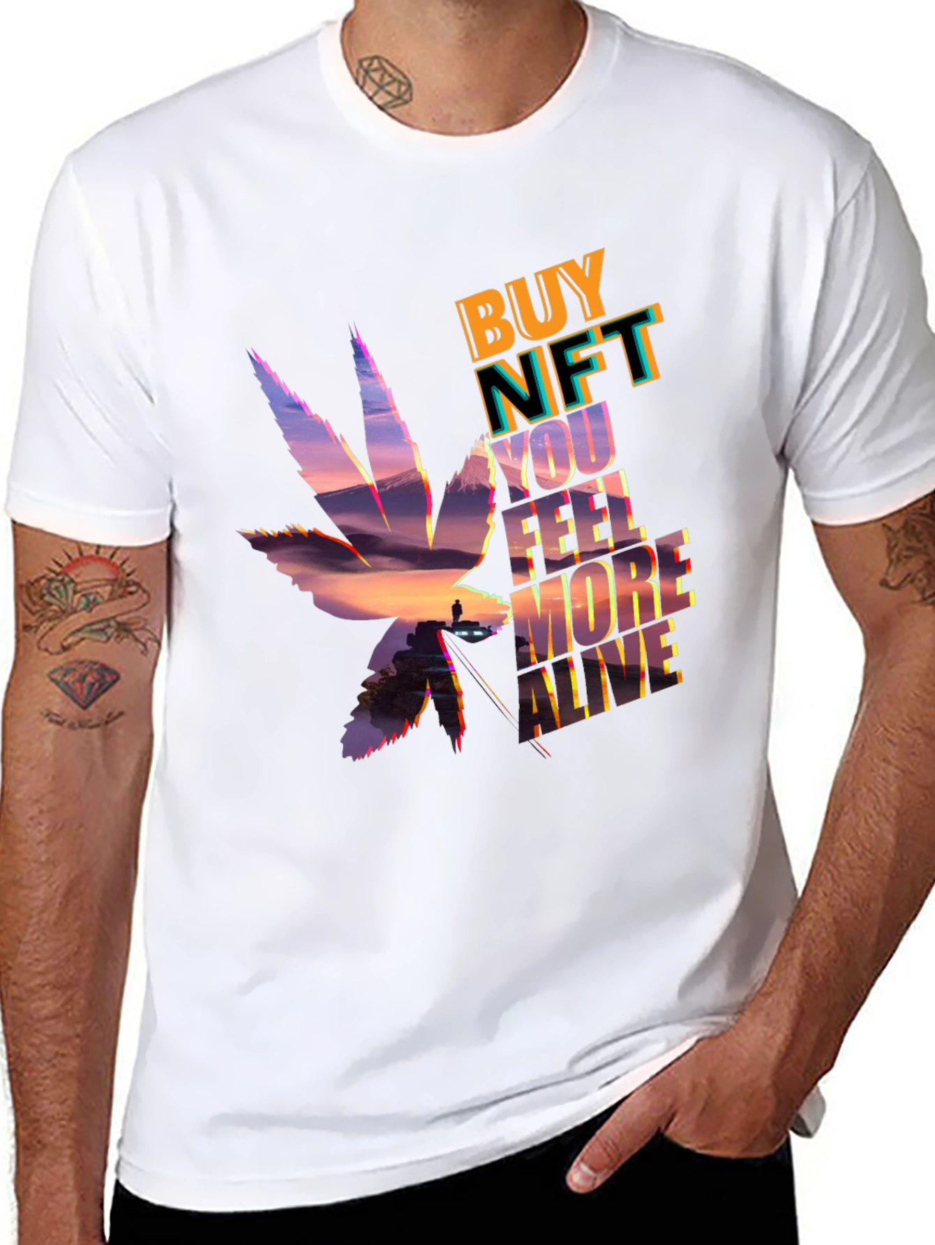 Buy NFT Feel More Alive Black Graphic T-Shirt