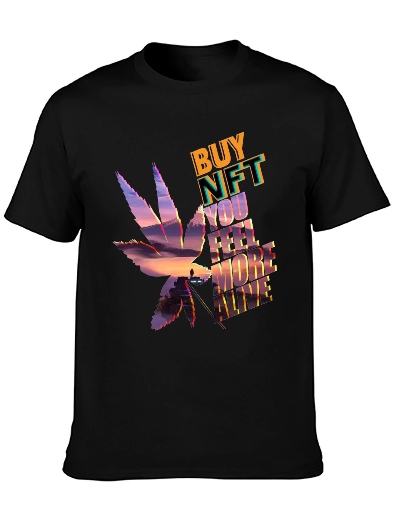 Buy NFT Feel More Alive Black Graphic T-Shirt