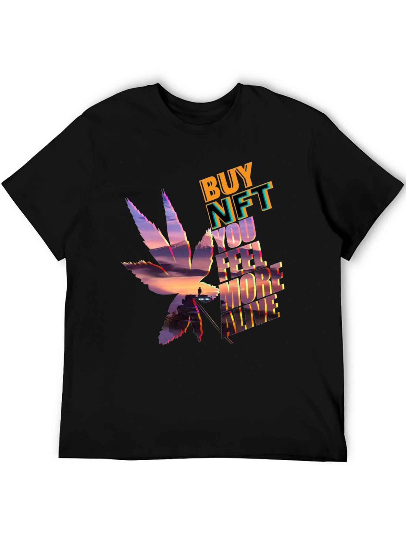 Buy NFT Feel More Alive Black Graphic T-Shirt