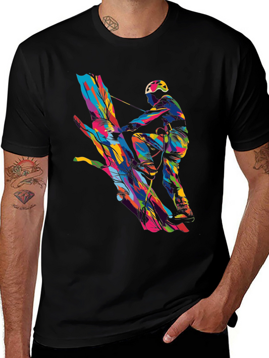 Colorful Rock Climbing Graphic Tee