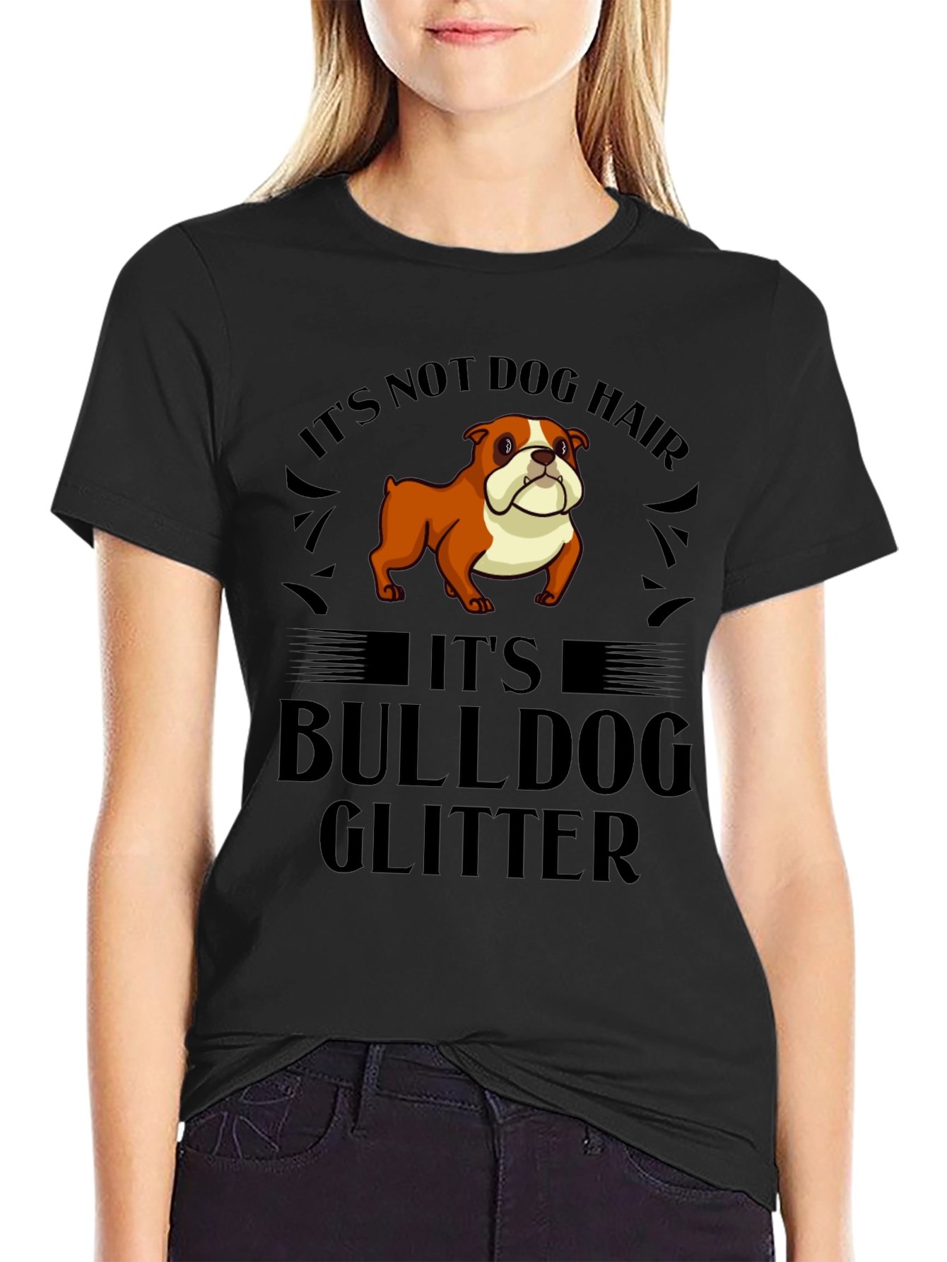 Bulldog Glitter T-Shirt - Funny Dog Lover Tee