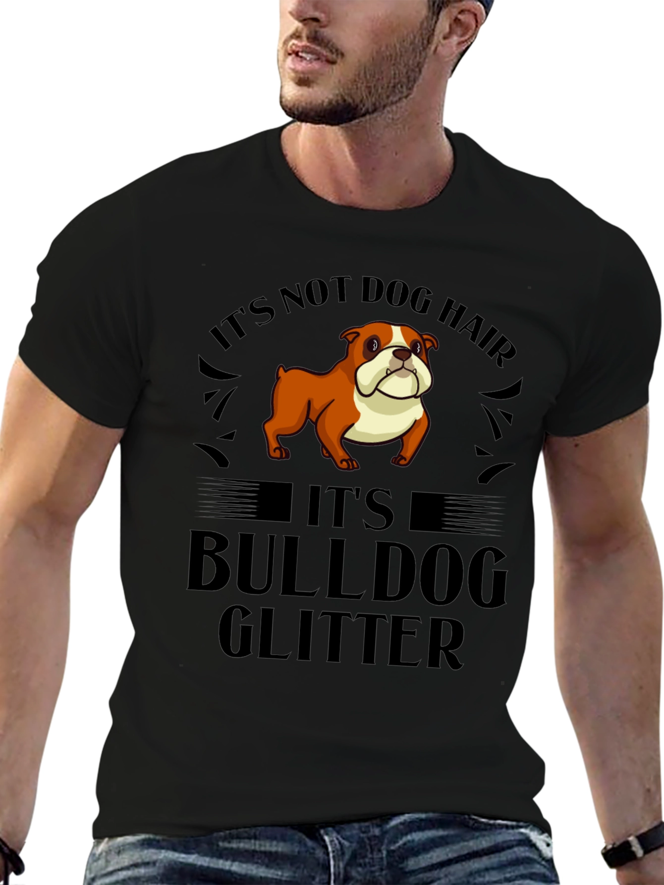 Bulldog Glitter T-Shirt - Funny Dog Lover Tee