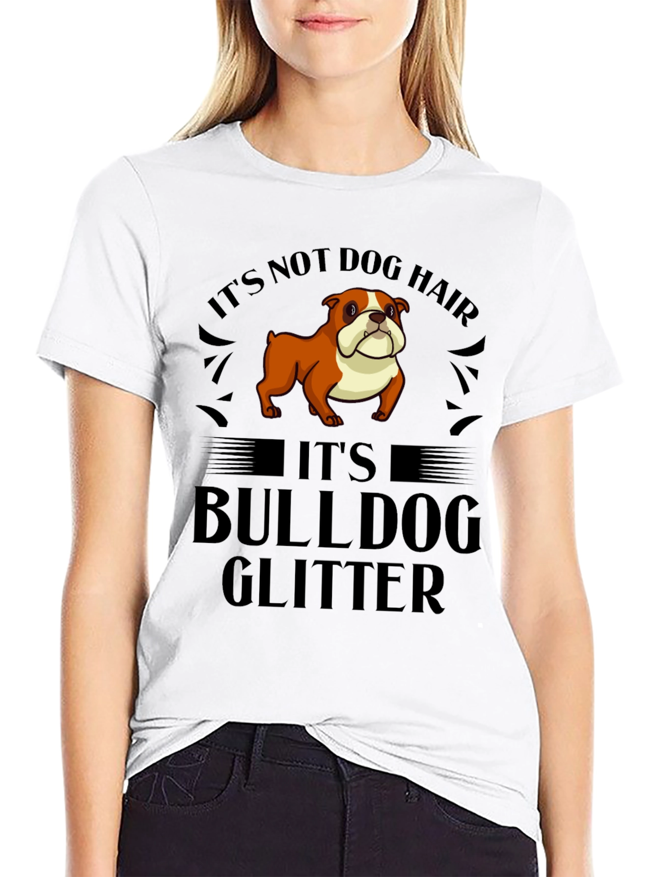 Bulldog Glitter T-Shirt - Funny Dog Lover Tee