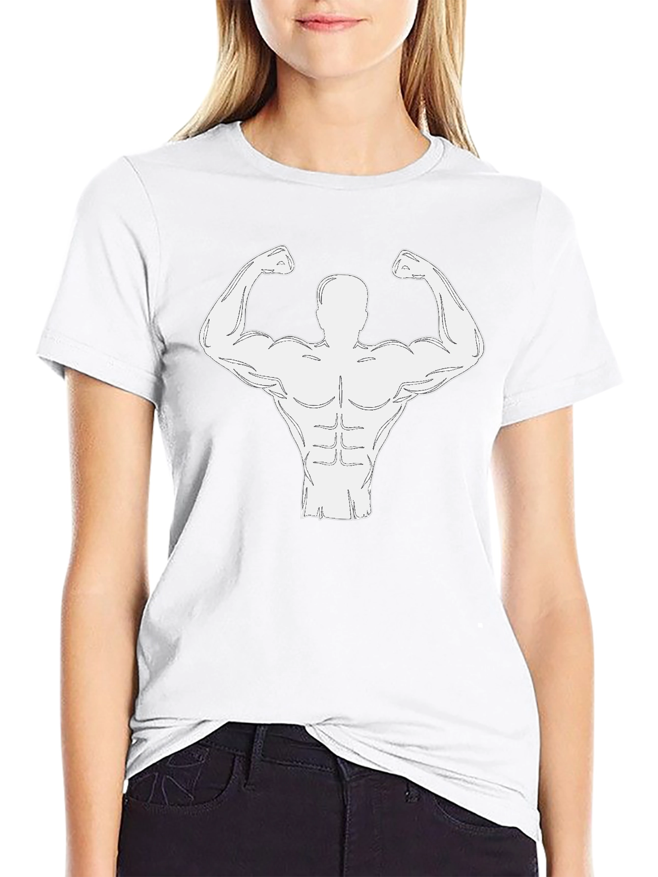 Muscle Man Tee - Bodybuilder Graphic T-Shirt