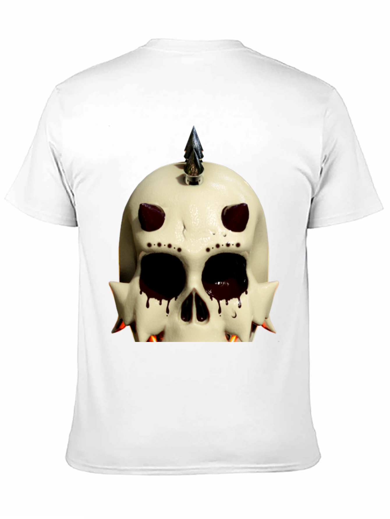 Edgy Skull Graphic Tee - Black Cotton Punk Style