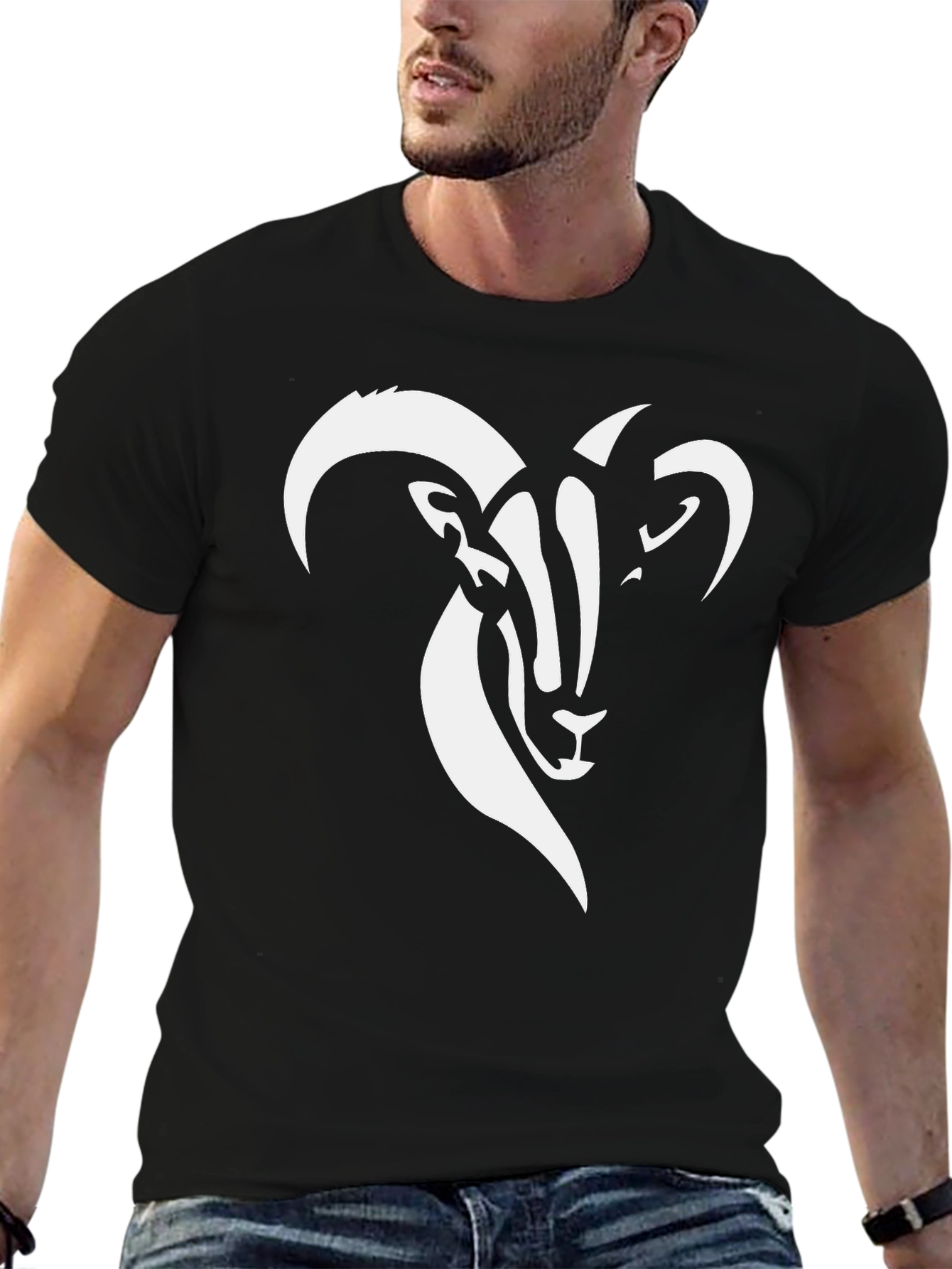 Ram Graphic T-Shirt - Bold Black Tee
