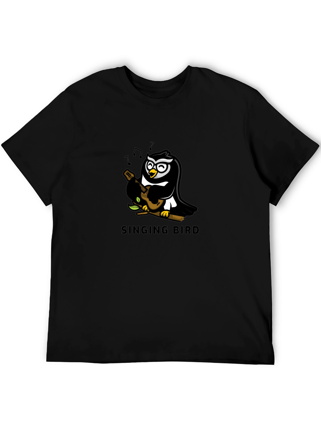 Singing Bird Graphic Tee - Black