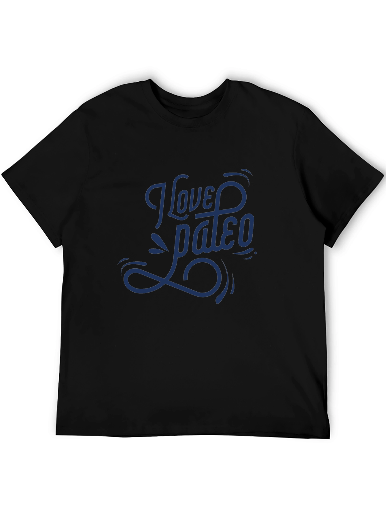 I Love Paleo Graphic Tee - Black Casual T-Shirt