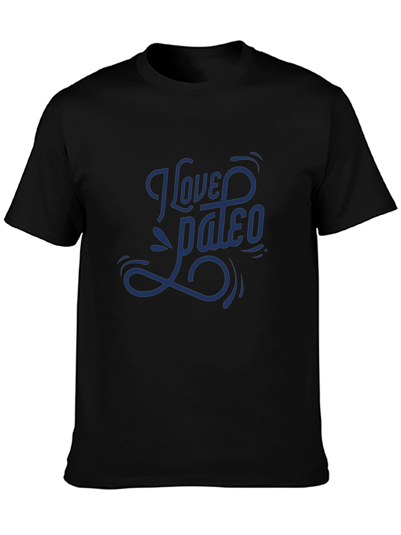 I Love Paleo Graphic Tee - Black Casual T-Shirt