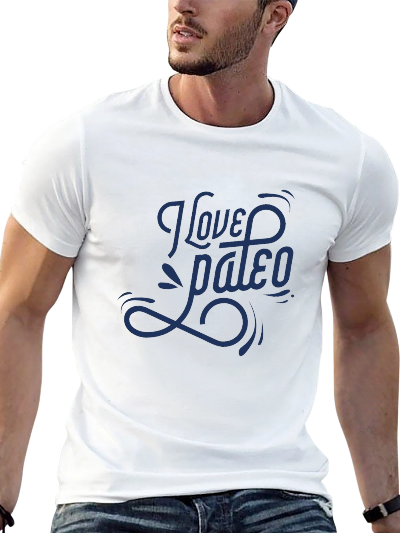 I Love Paleo Graphic Tee - Black Casual T-Shirt