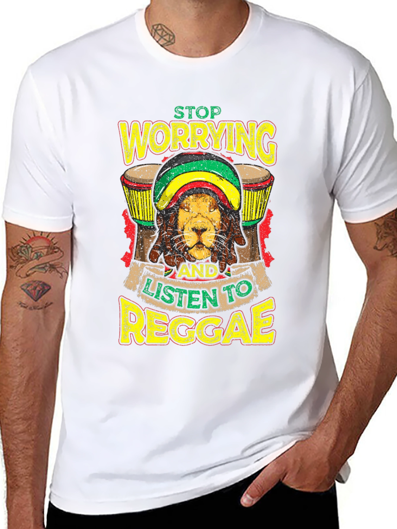 Reggae Lion Graphic Tee - Black