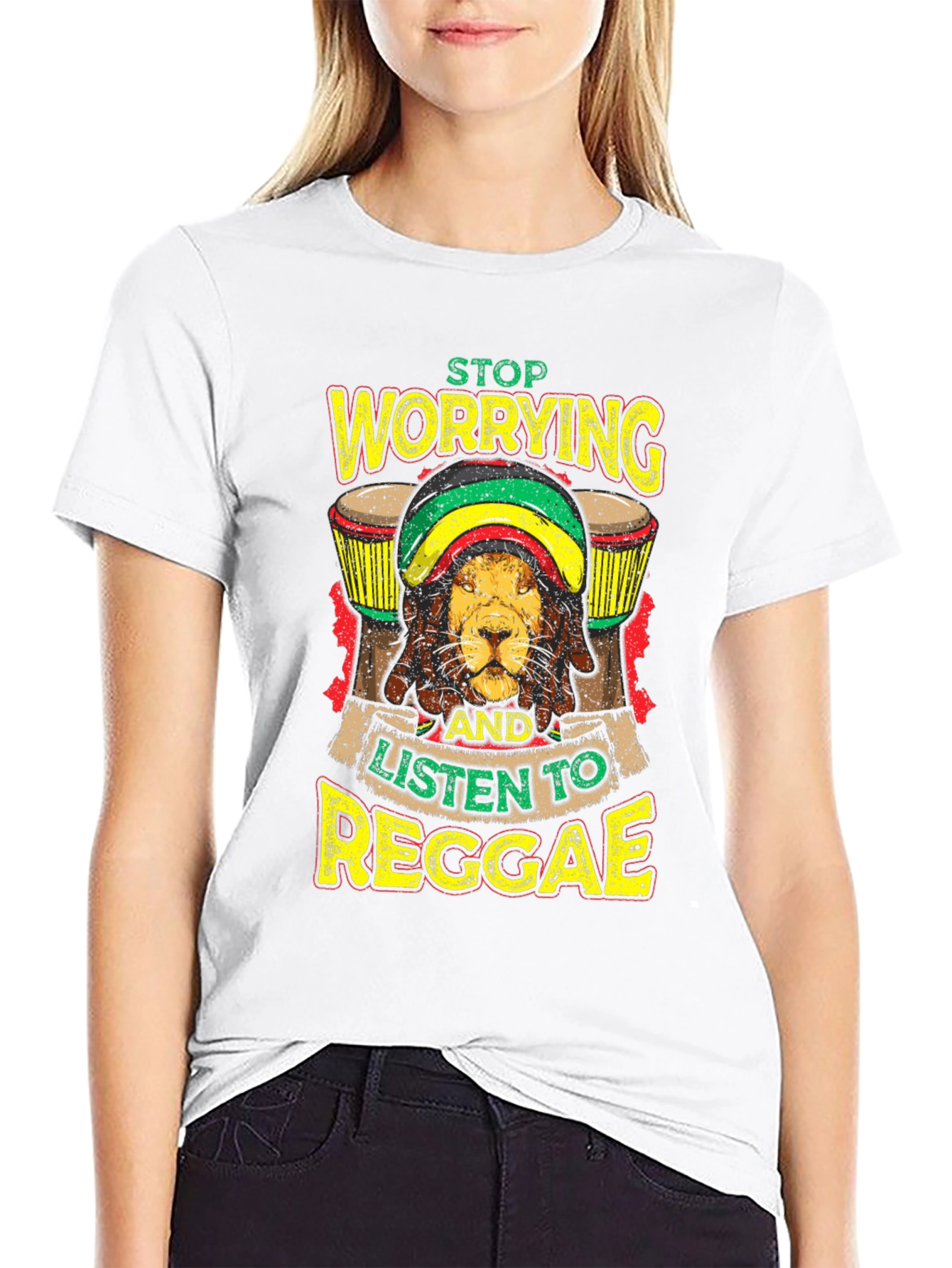 Reggae Lion Graphic Tee - Black