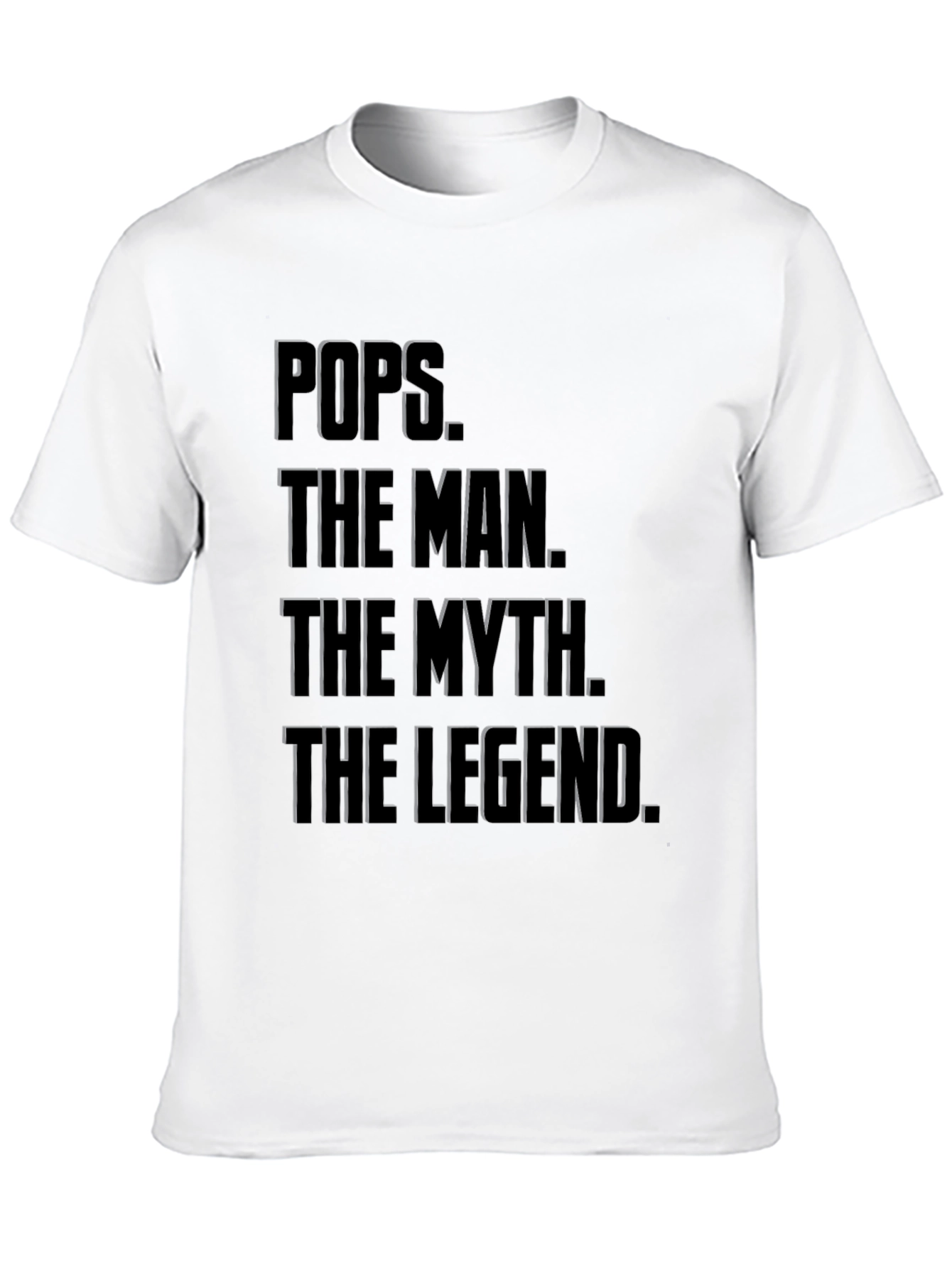 Pops The Man The Myth The Legend Black T-Shirt