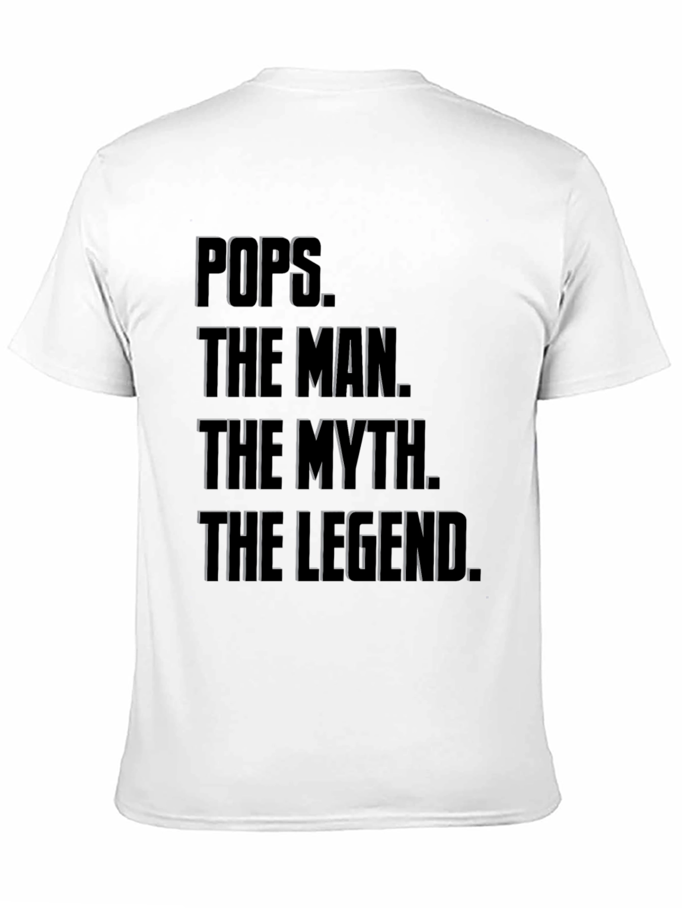 Pops The Man The Myth The Legend Black T-Shirt
