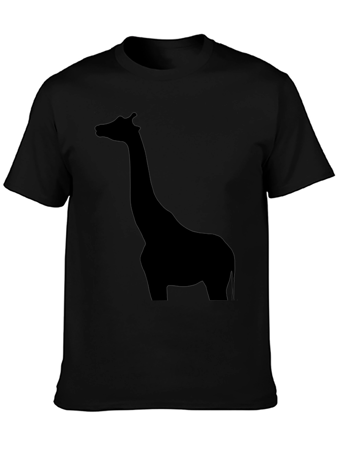 Giraffe Silhouette Tee - Black Graphic Print Shirt