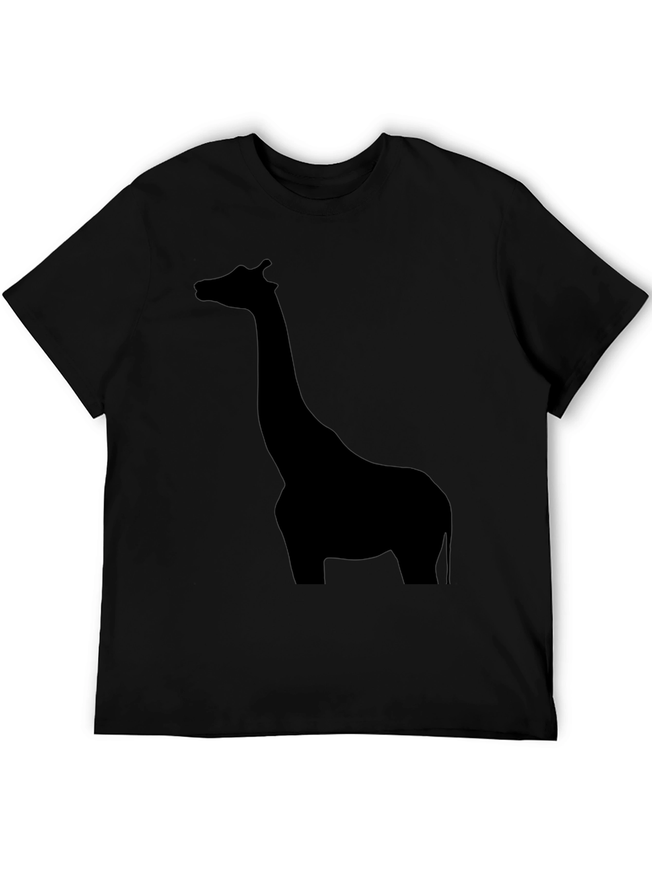 Giraffe Silhouette Tee - Black Graphic Print Shirt
