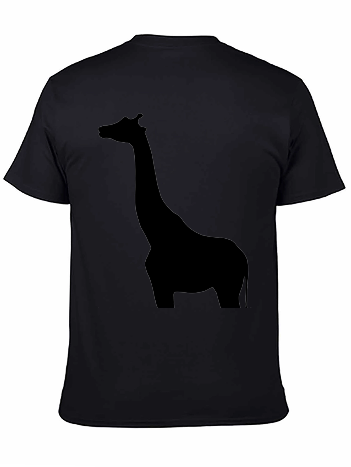 Giraffe Silhouette Tee - Black Graphic Print Shirt