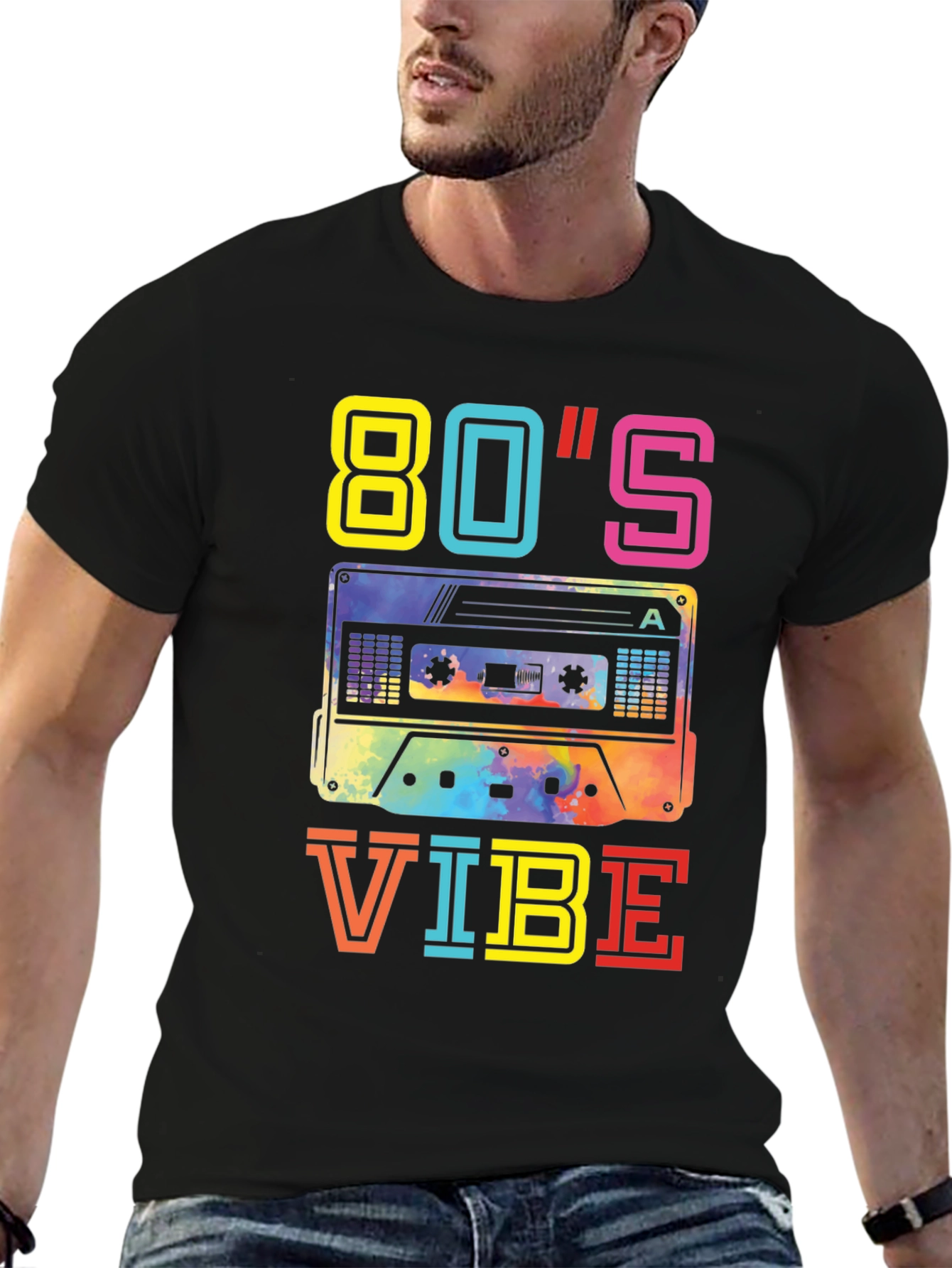 80s Vibe Cassette Tape Graphic T-Shirt