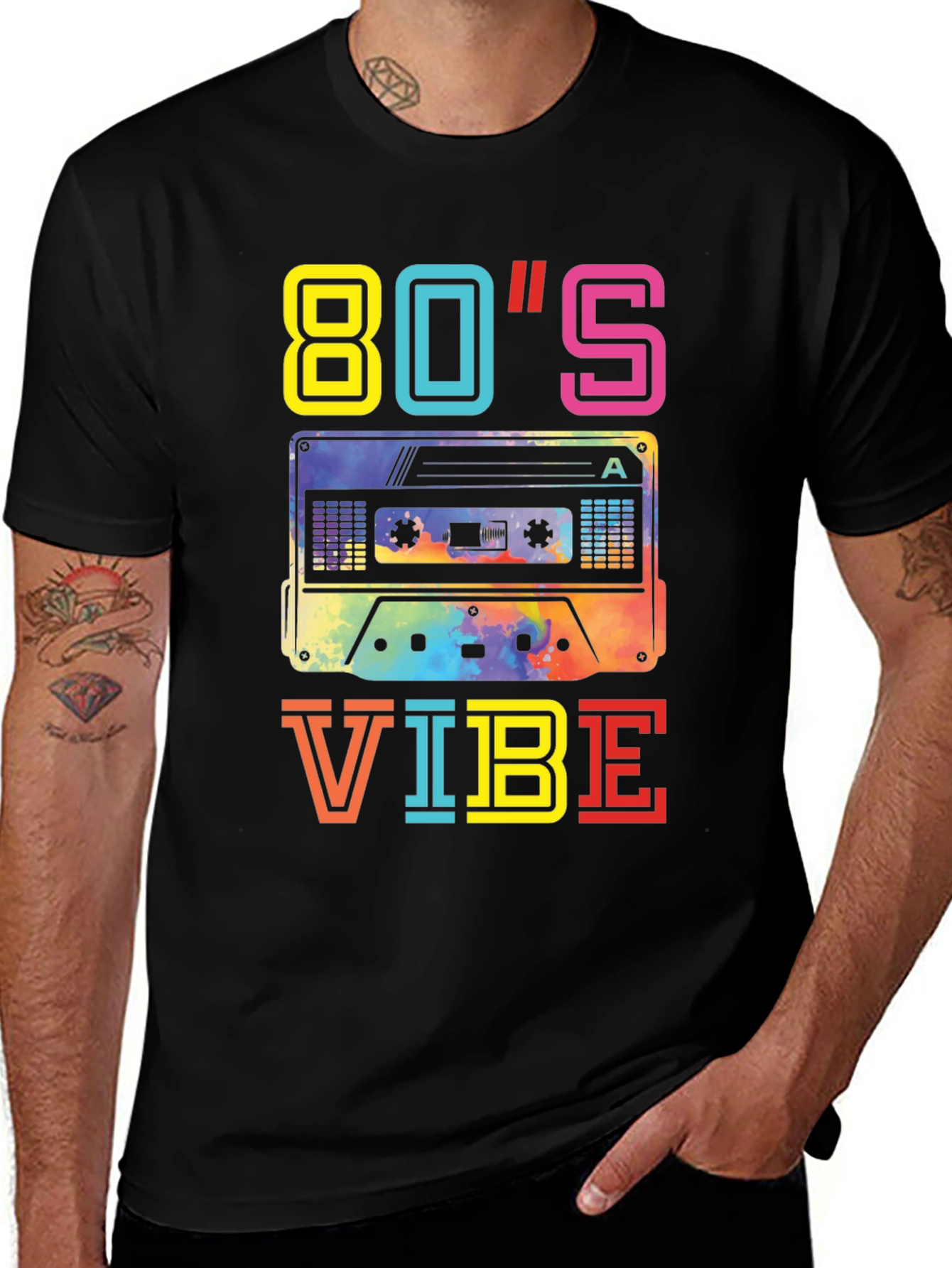 80s Vibe Cassette Tape Graphic T-Shirt