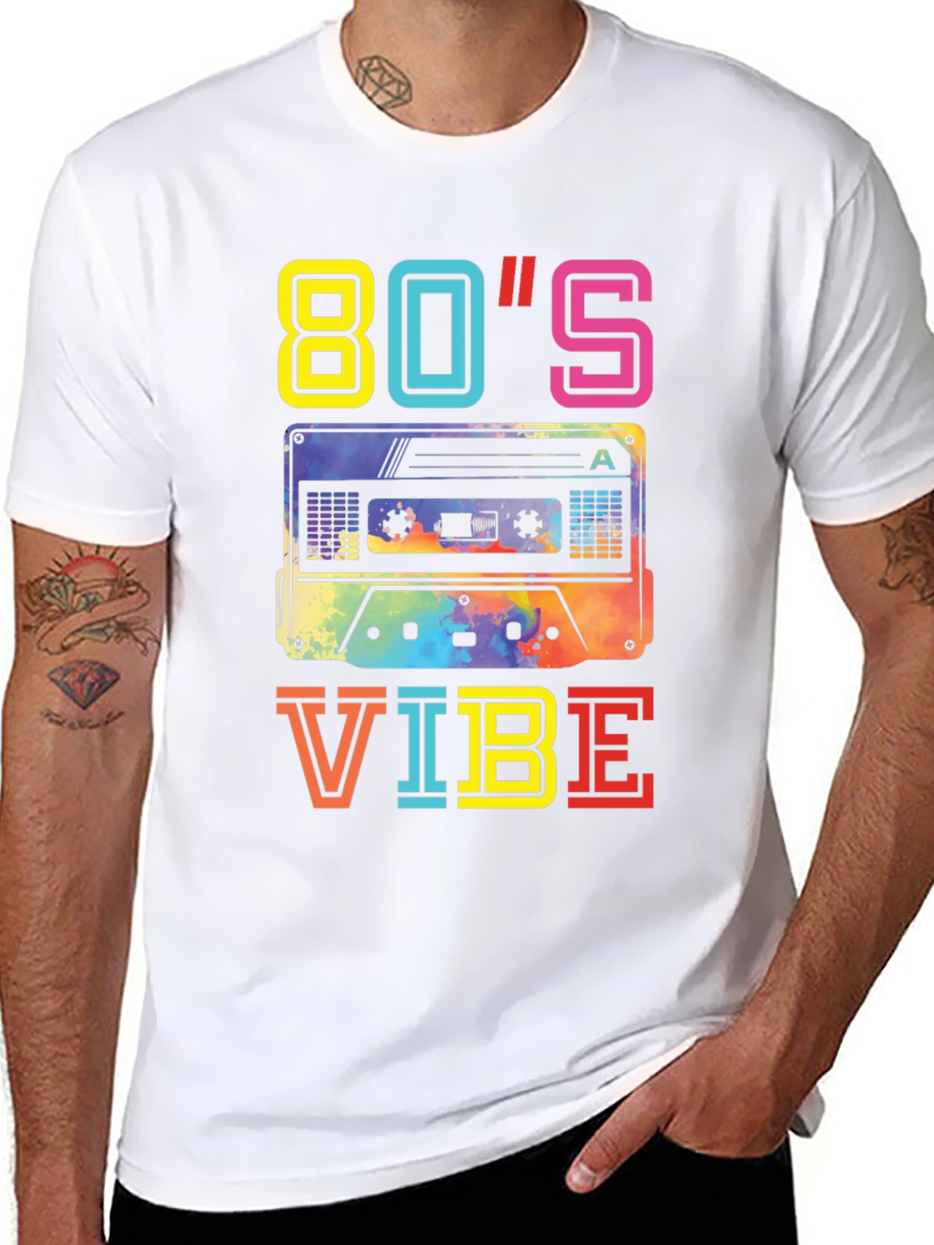 80s Vibe Cassette Tape Graphic T-Shirt