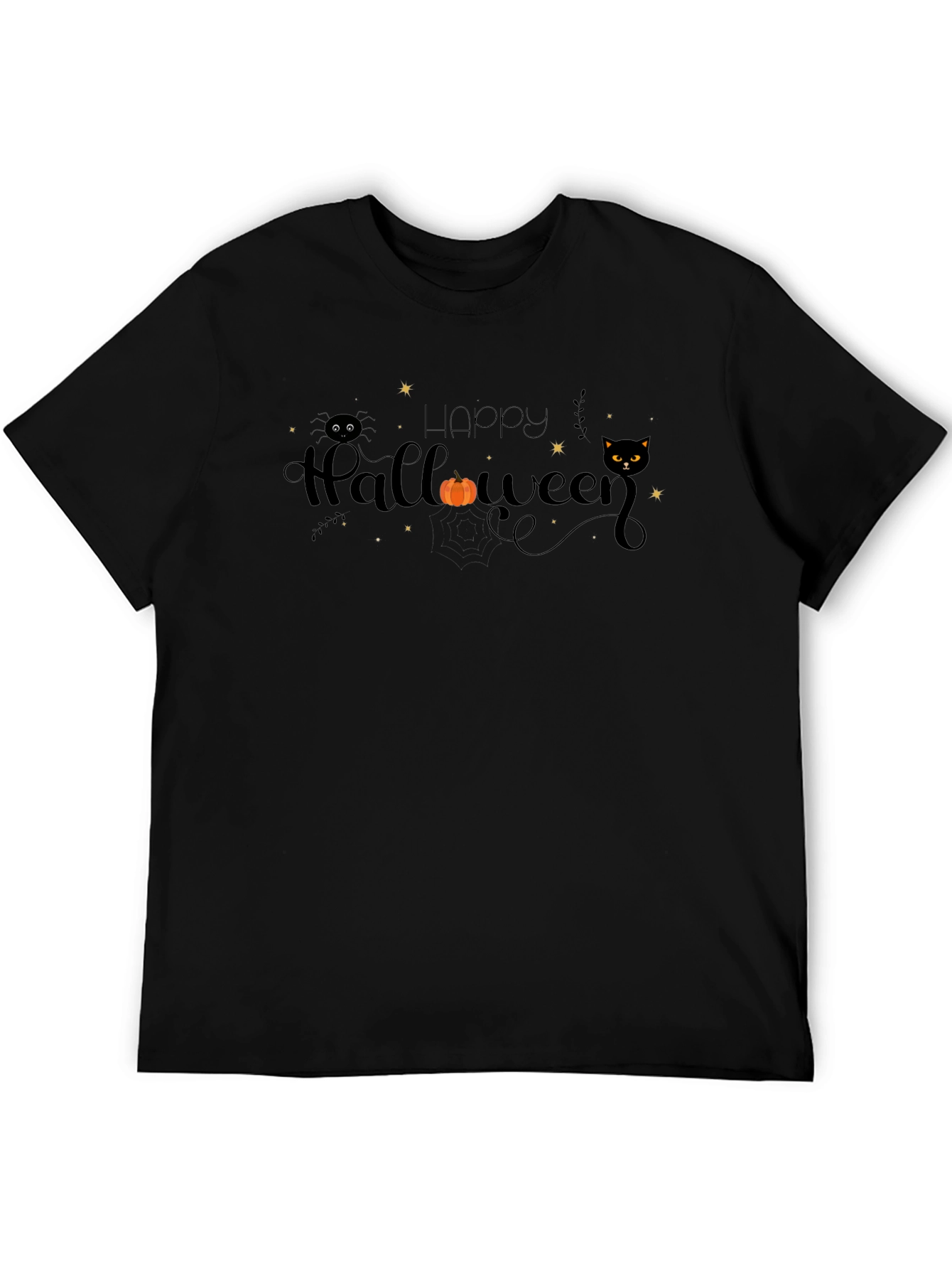 Happy Halloween Graphic T-Shirt Black