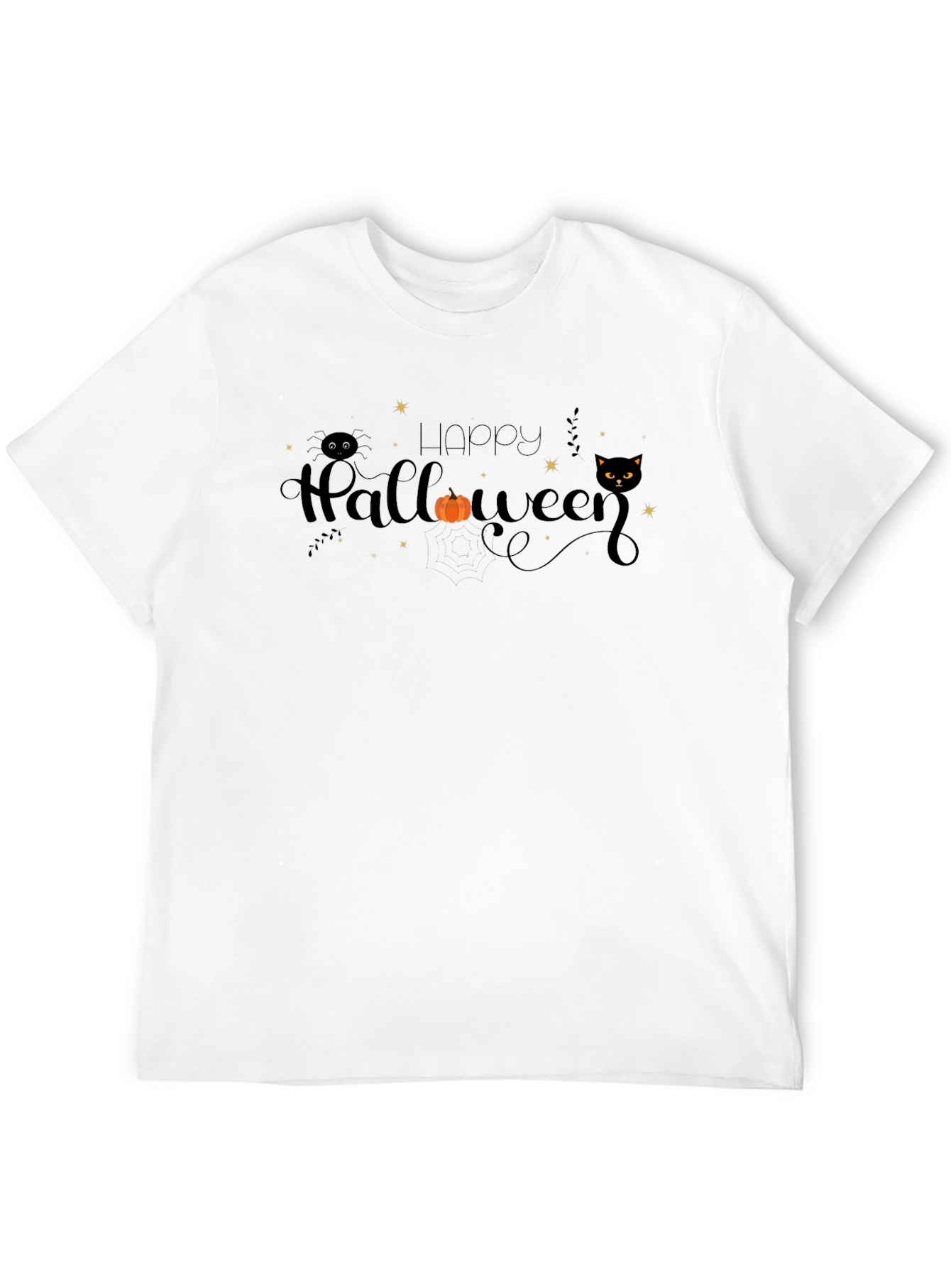 Happy Halloween Graphic T-Shirt Black