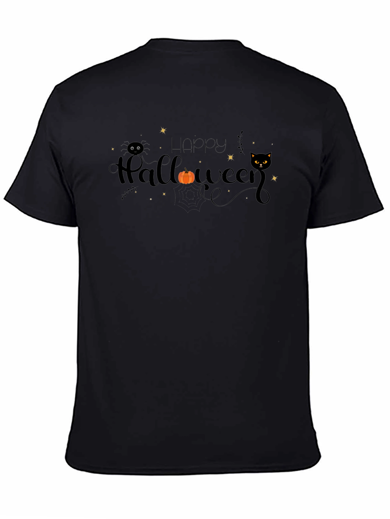 Happy Halloween Graphic T-Shirt Black