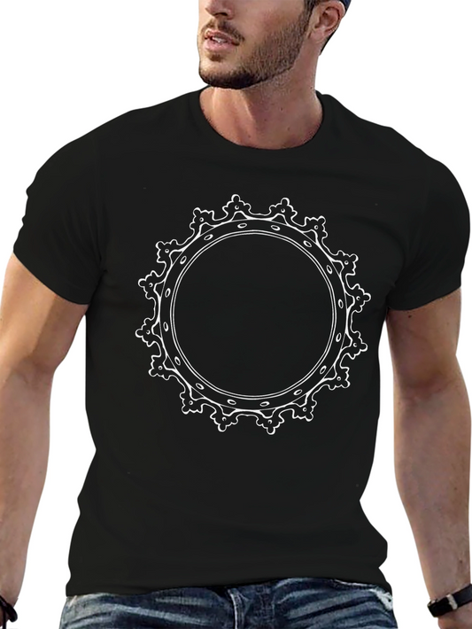 Circular Design Black T-Shirt