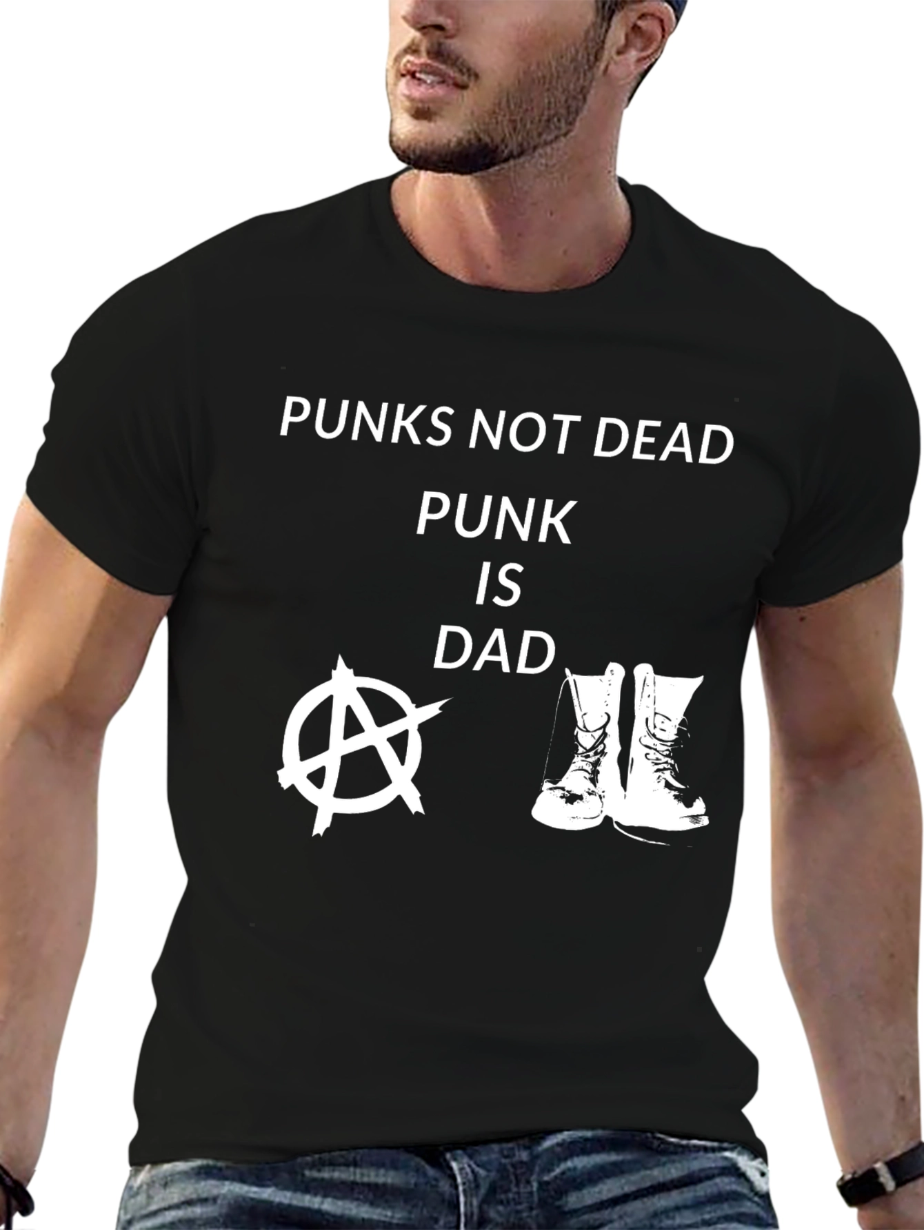 Punks Not Dead Dad Graphic Tee