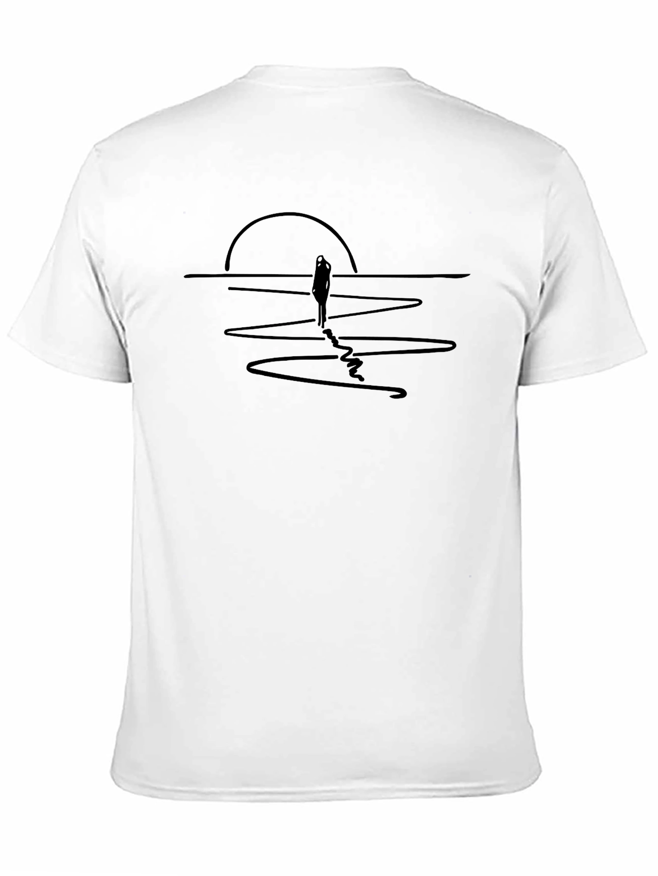 Sunset Silhouette T-Shirt - Minimalist Design