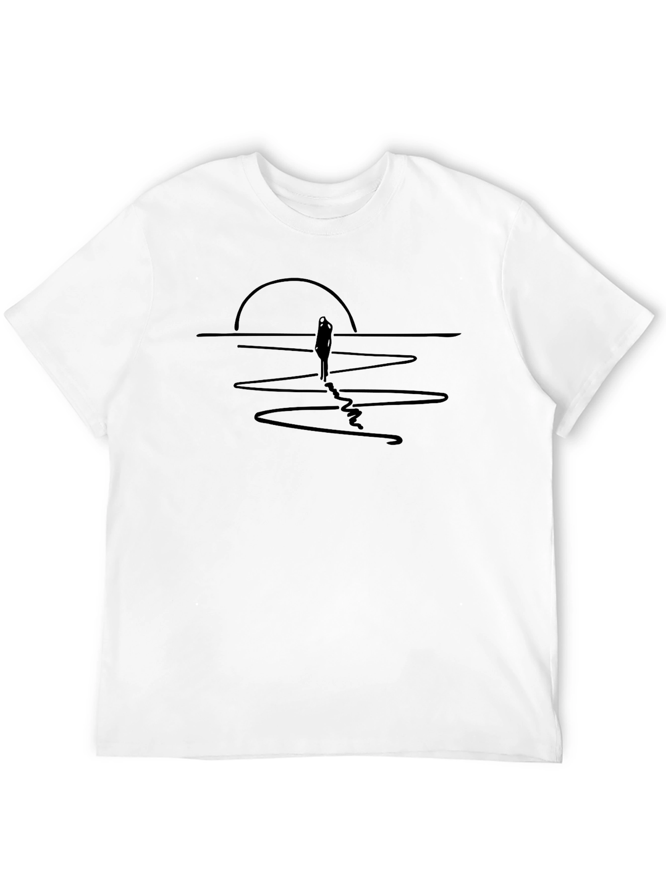 Sunset Silhouette T-Shirt - Minimalist Design