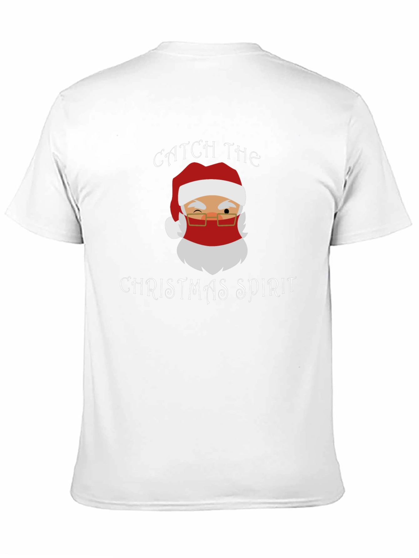 Festive Santa Graphic T-Shirt - Catch the Christmas Spirit