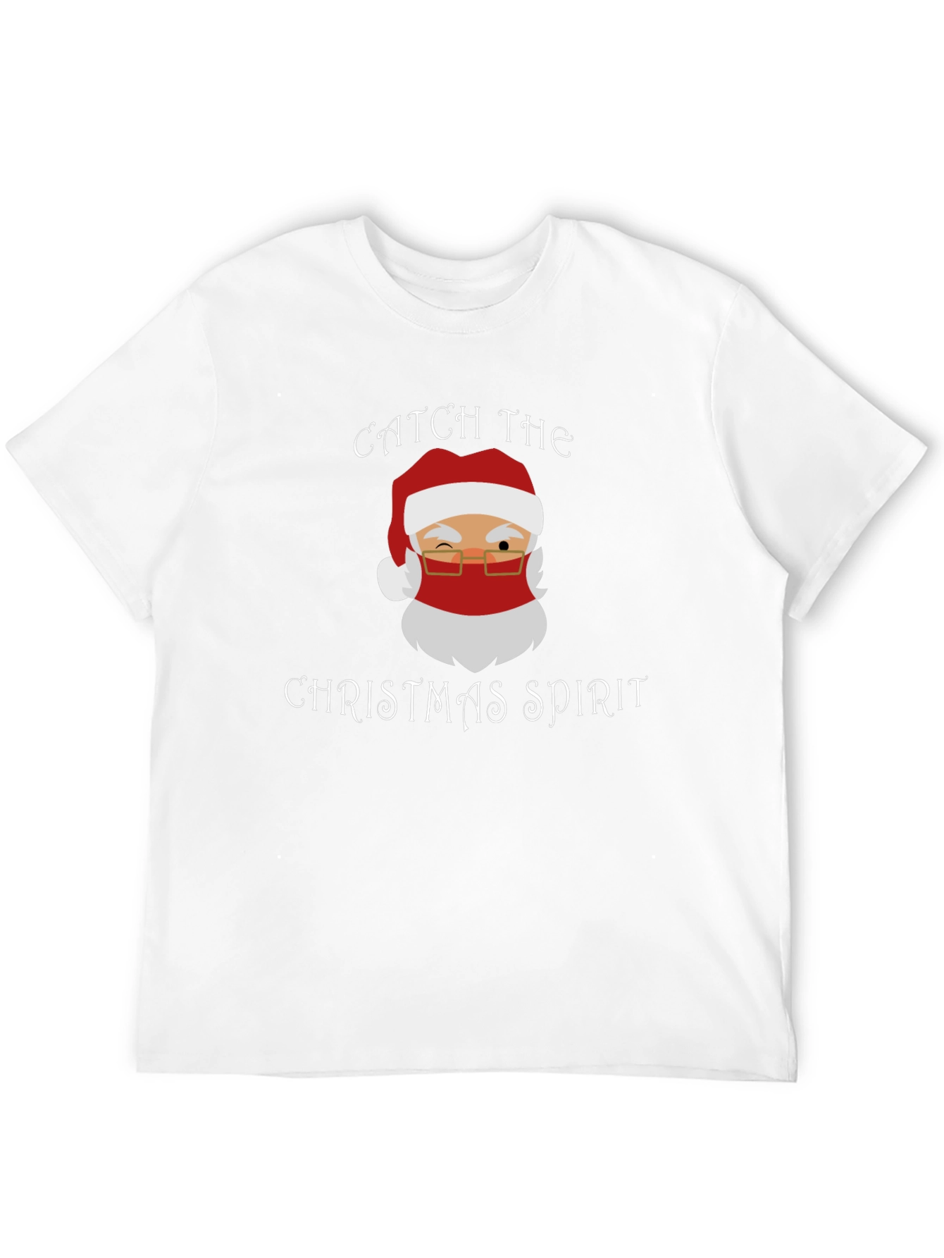 Festive Santa Graphic T-Shirt - Catch the Christmas Spirit