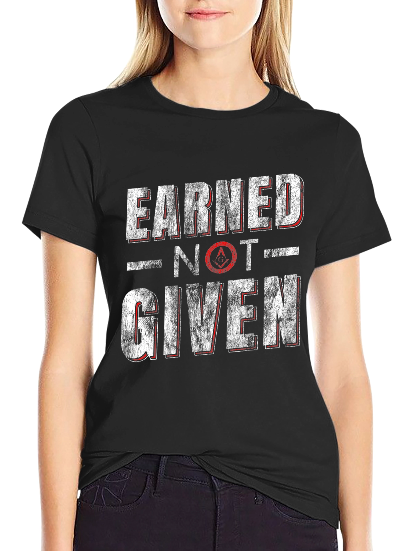 Earned Not Given Graphic Tee - Black Cotton T-Shirt