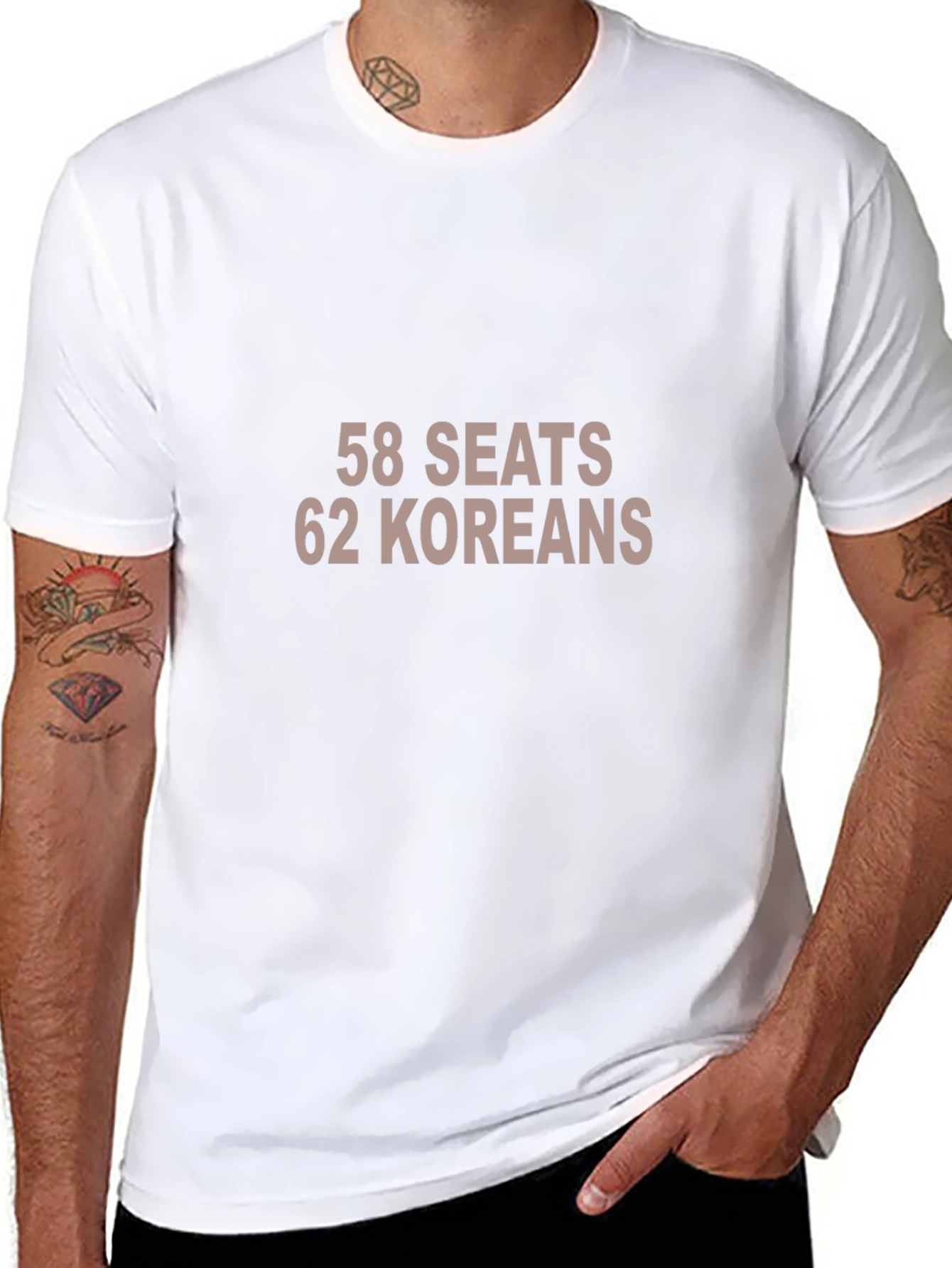 58 Seats 62 Koreans Funny Graphic Tee