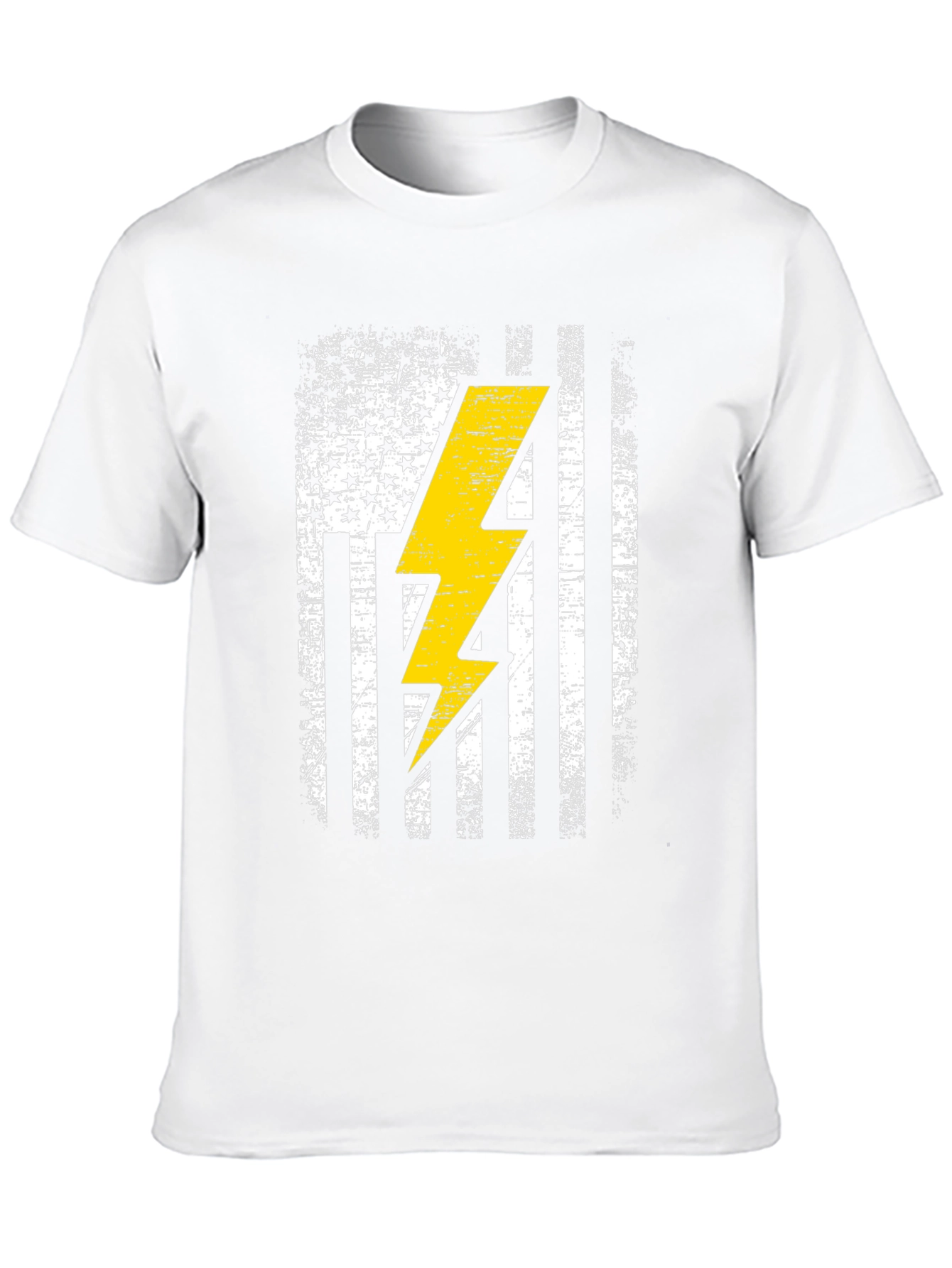 Distressed American Flag Electrician T-Shirt