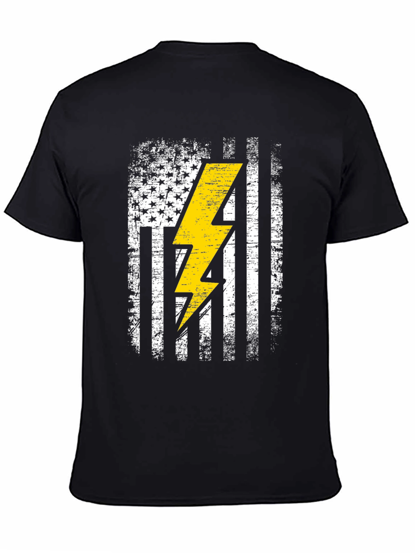 Distressed American Flag Electrician T-Shirt