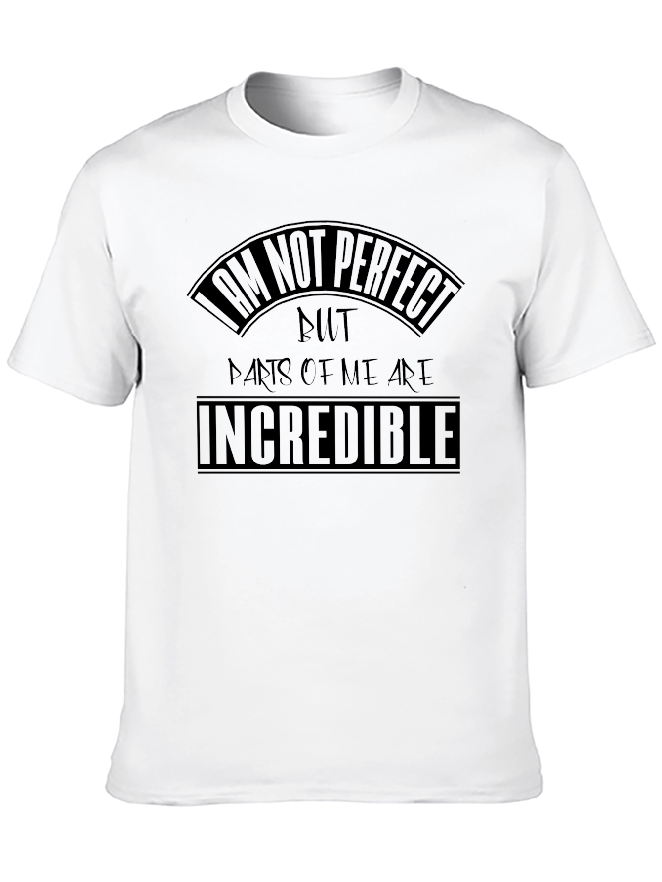 I am Not Perfect Mens Black T-Shirt